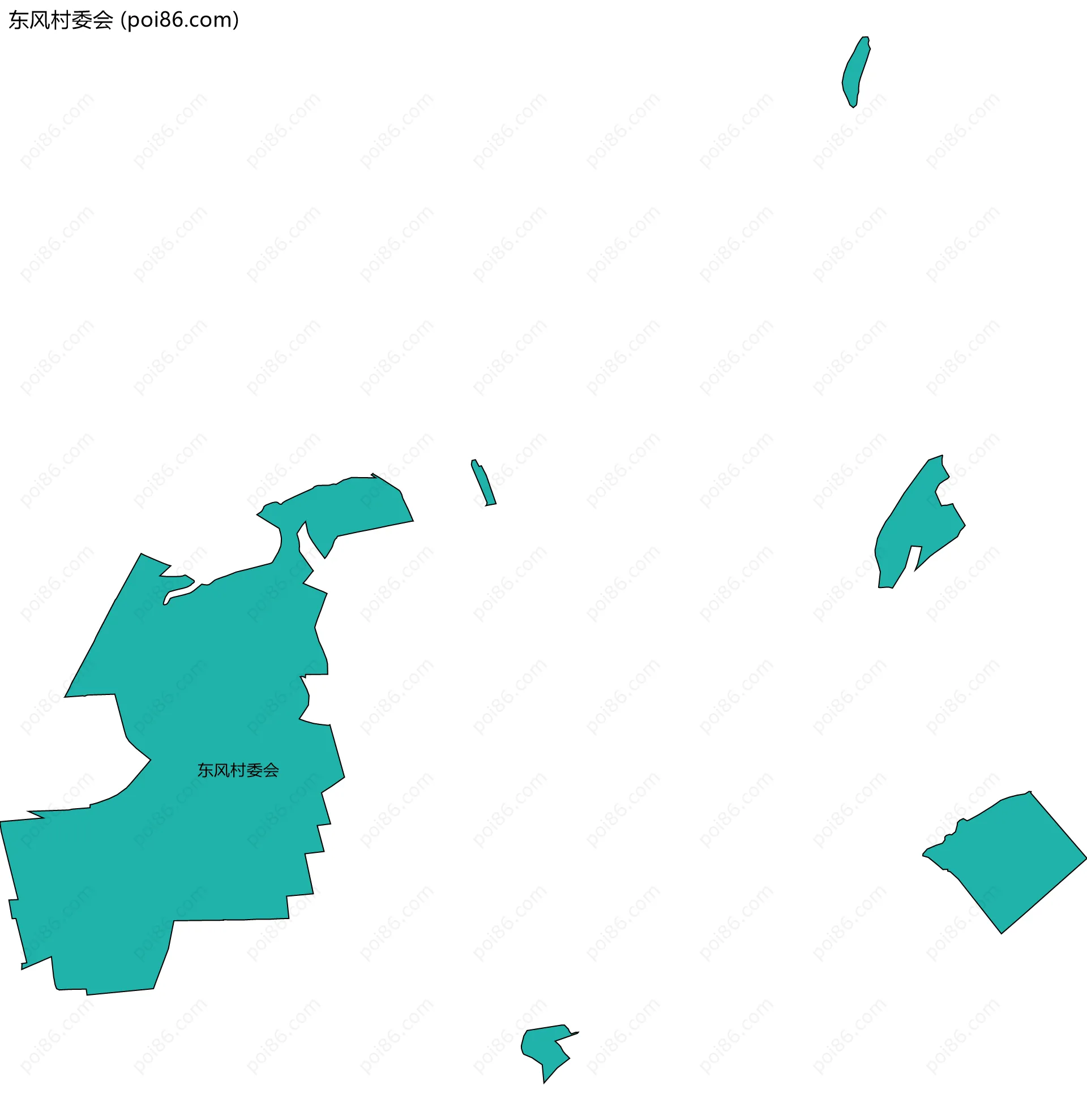 东风村委会边界地图