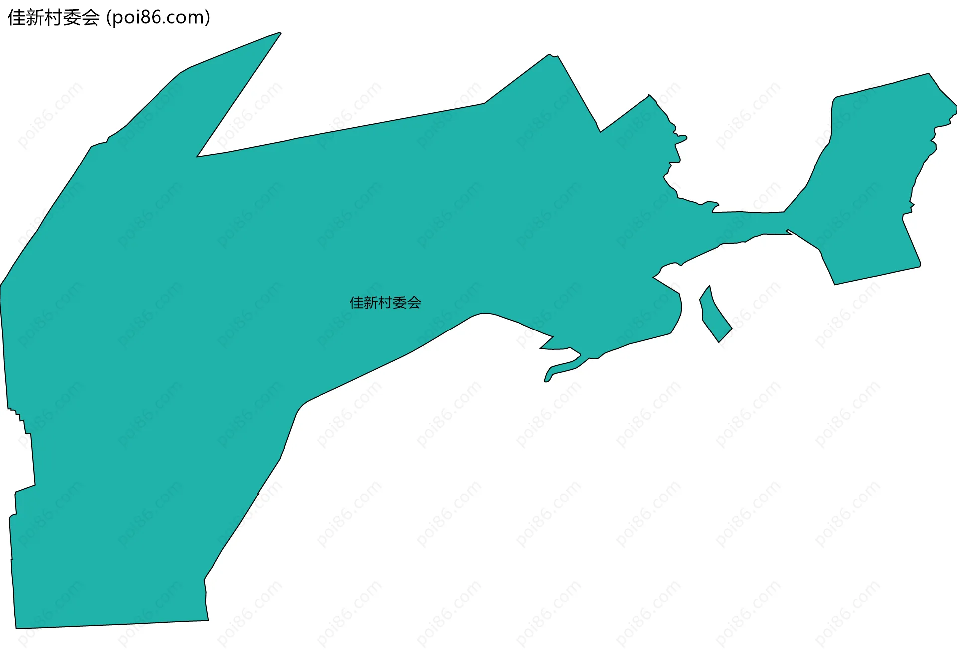 佳新村委会边界地图