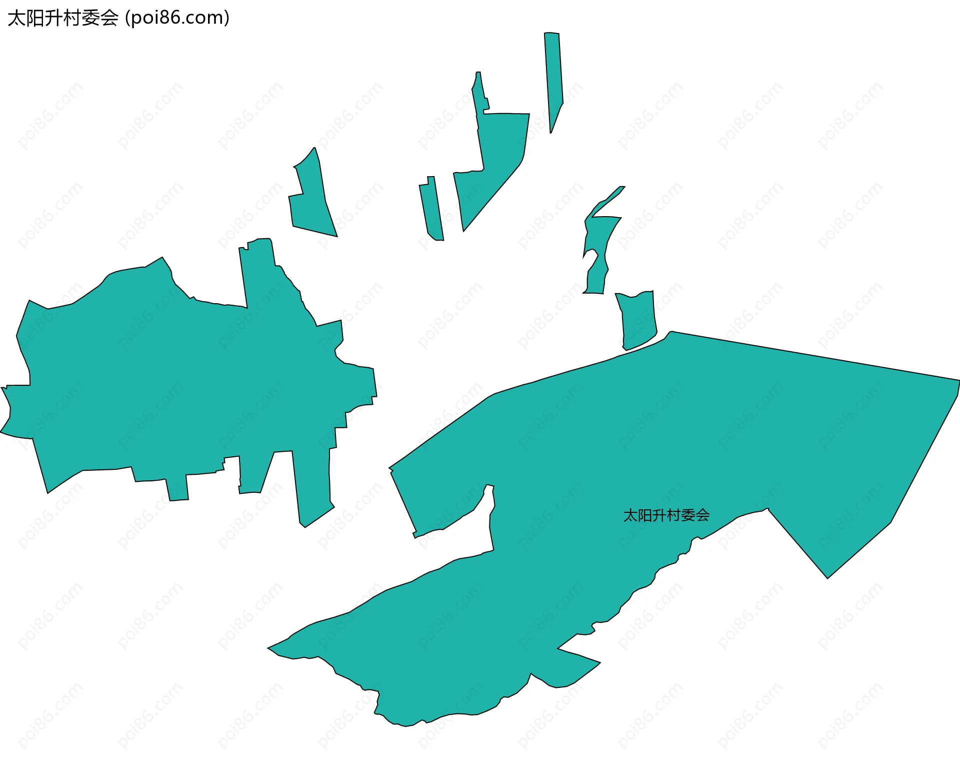 太阳升村委会边界地图