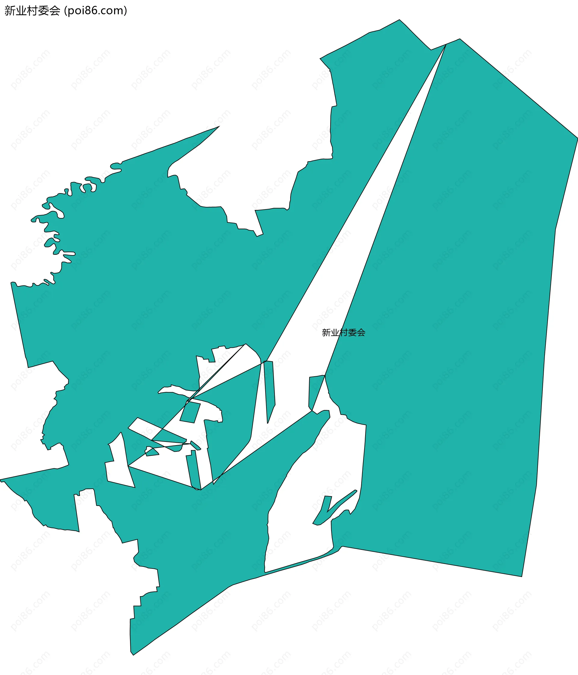 新业村委会边界地图