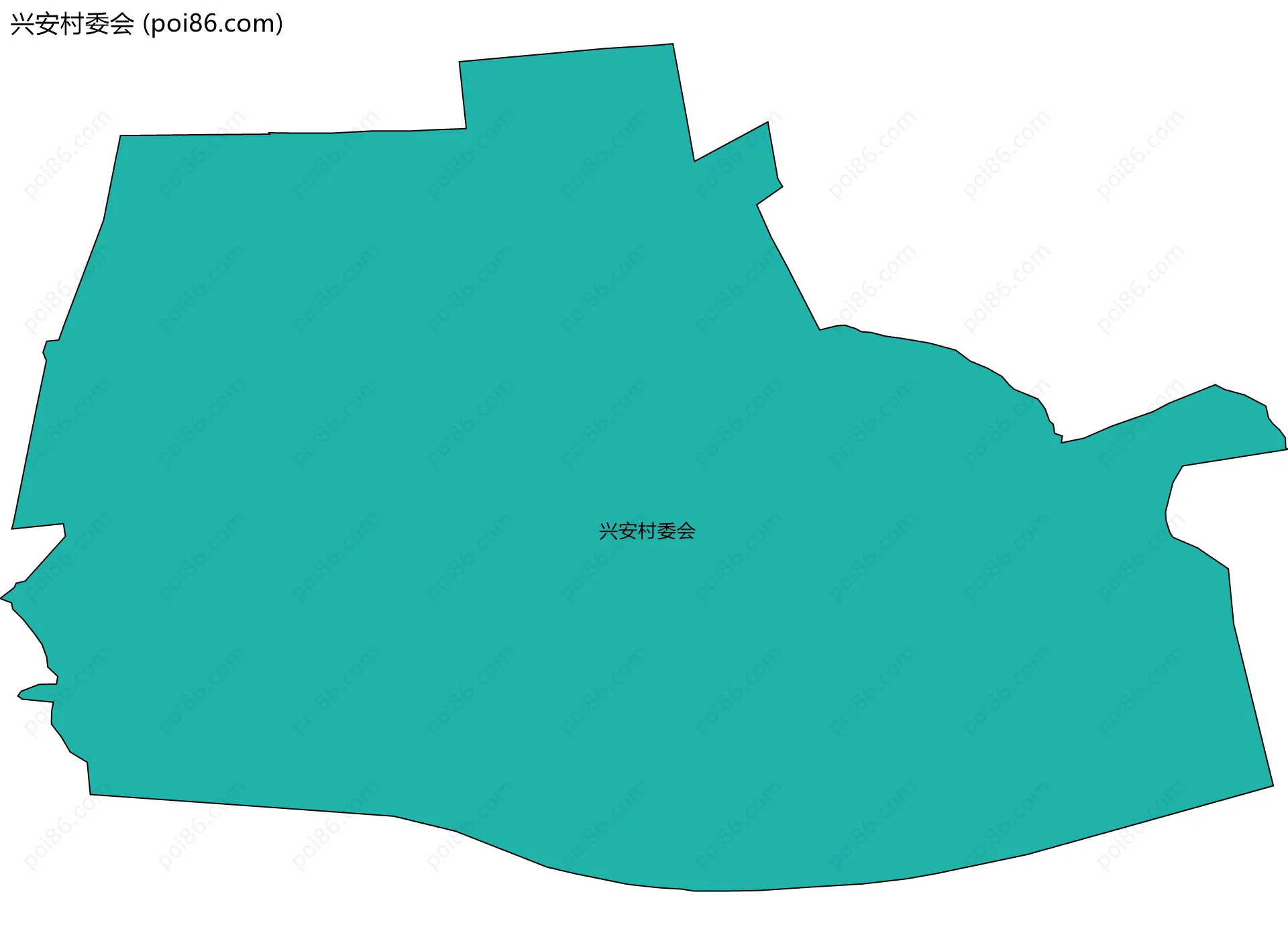 兴安村委会边界地图