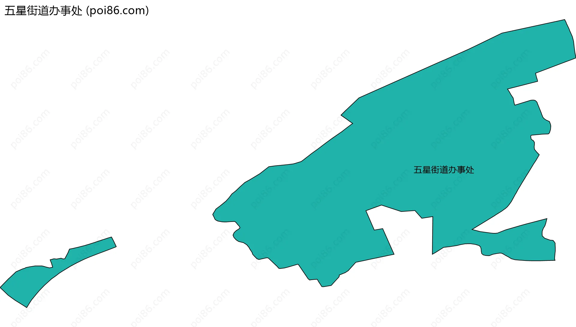 五星街道办事处边界地图