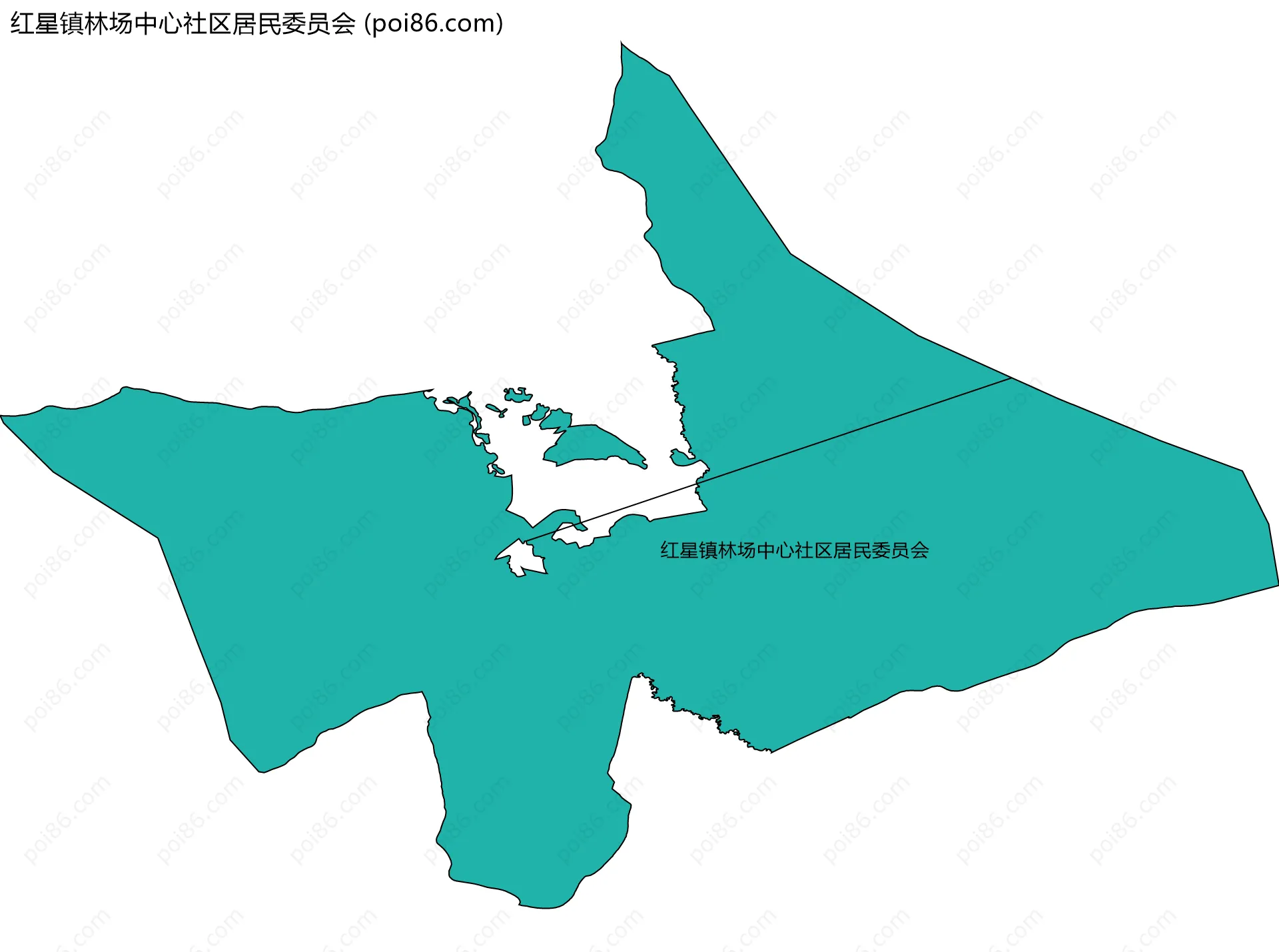 红星镇林场中心社区居民委员会边界地图