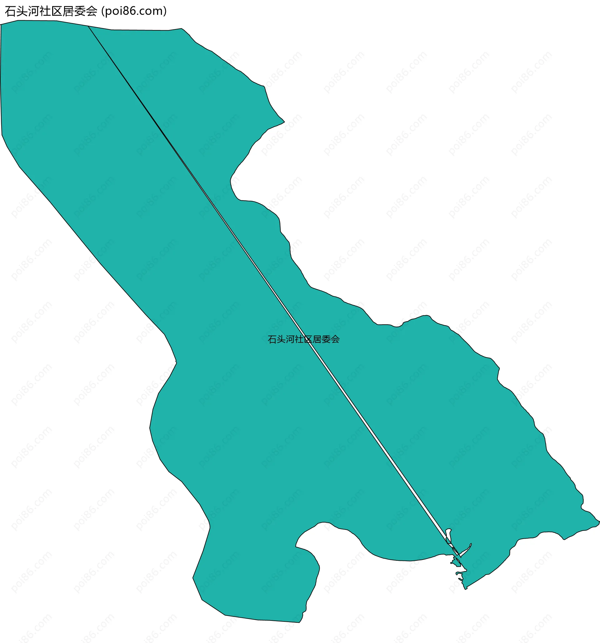 石头河社区居委会边界地图