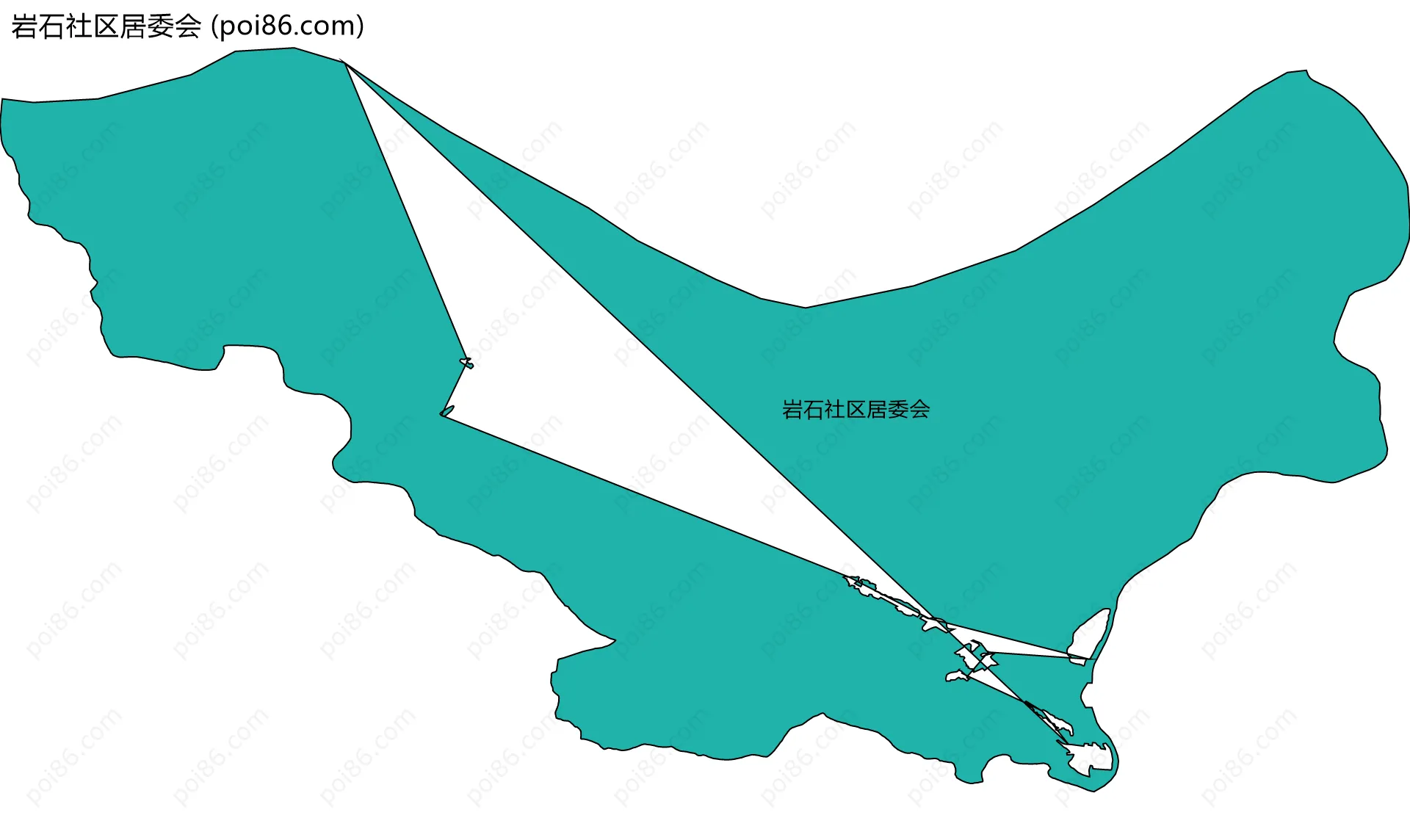 岩石社区居委会边界地图