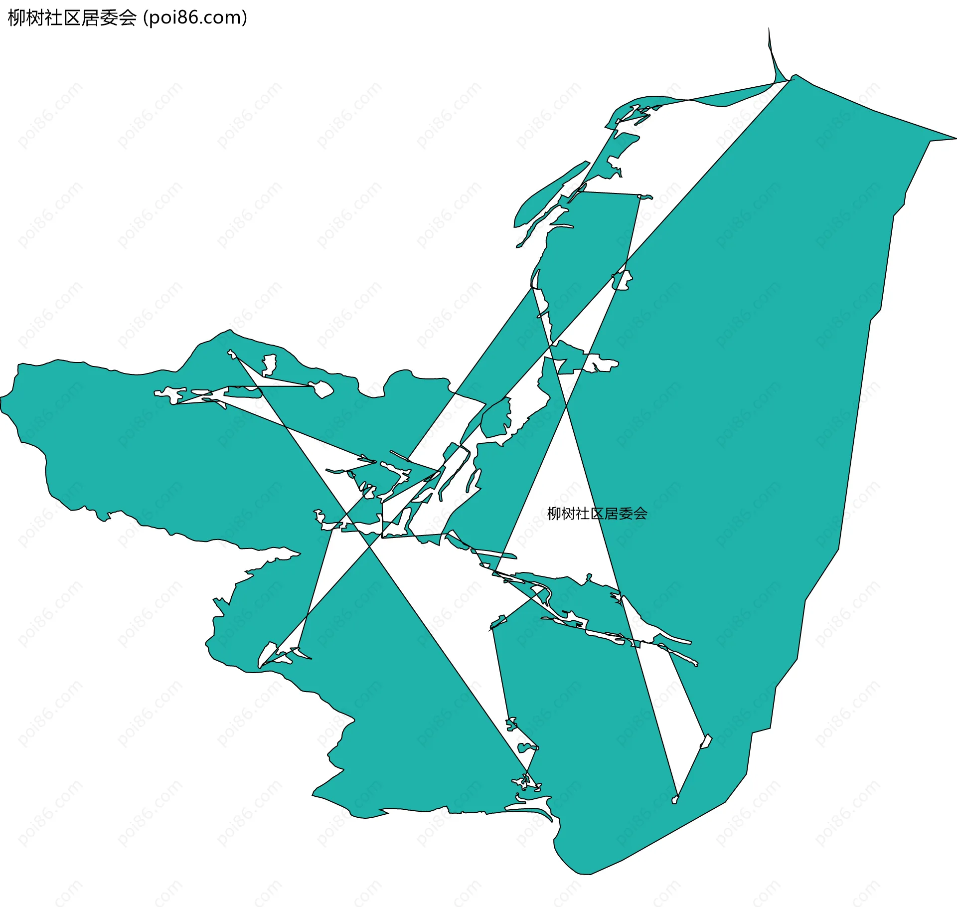 柳树社区居委会边界地图