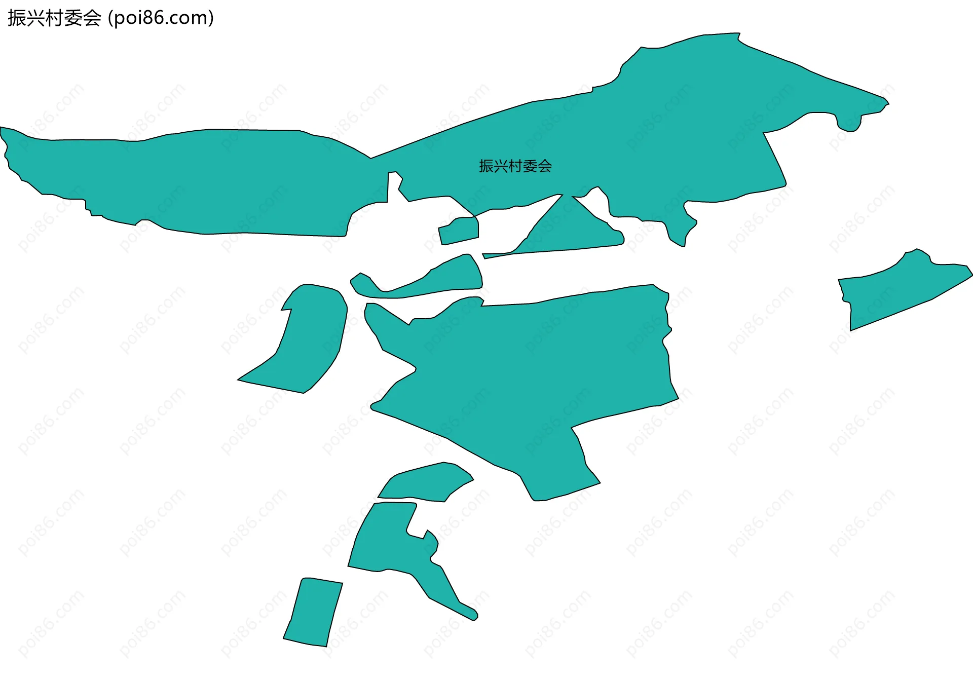 振兴村委会边界地图