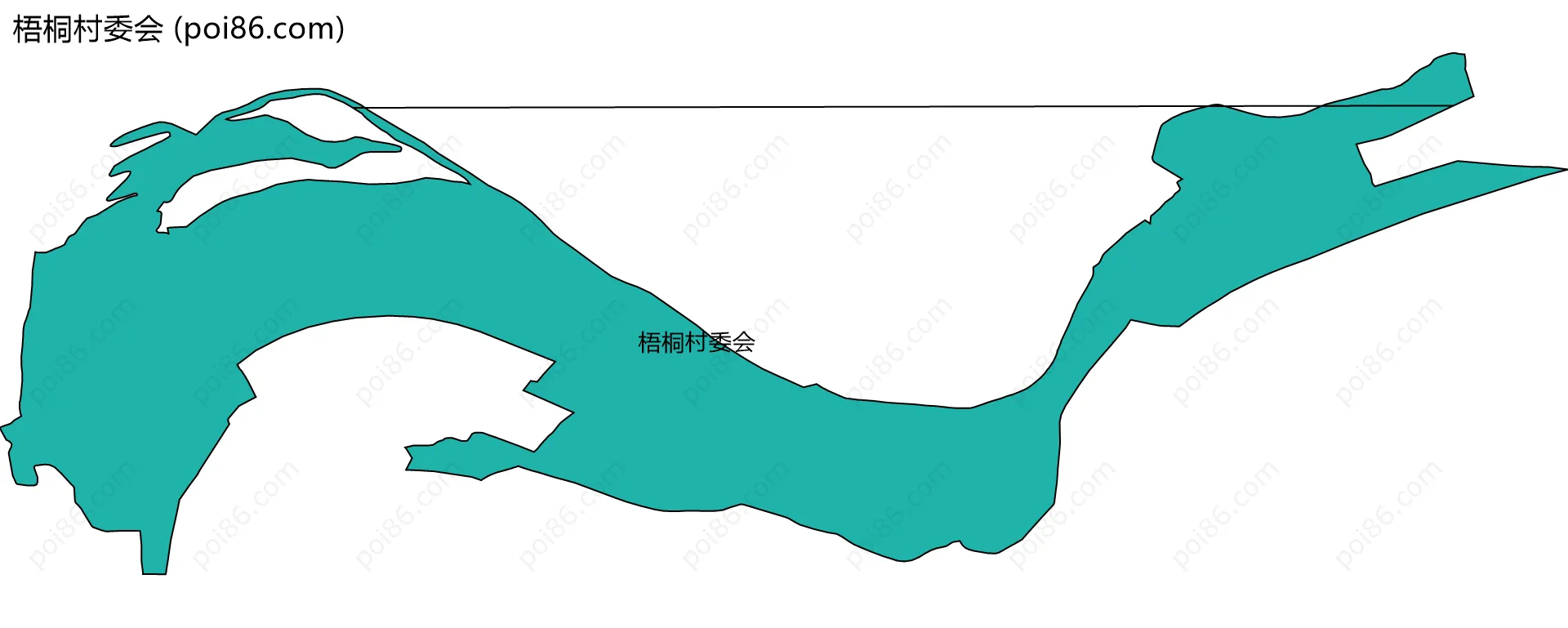 梧桐村委会边界地图
