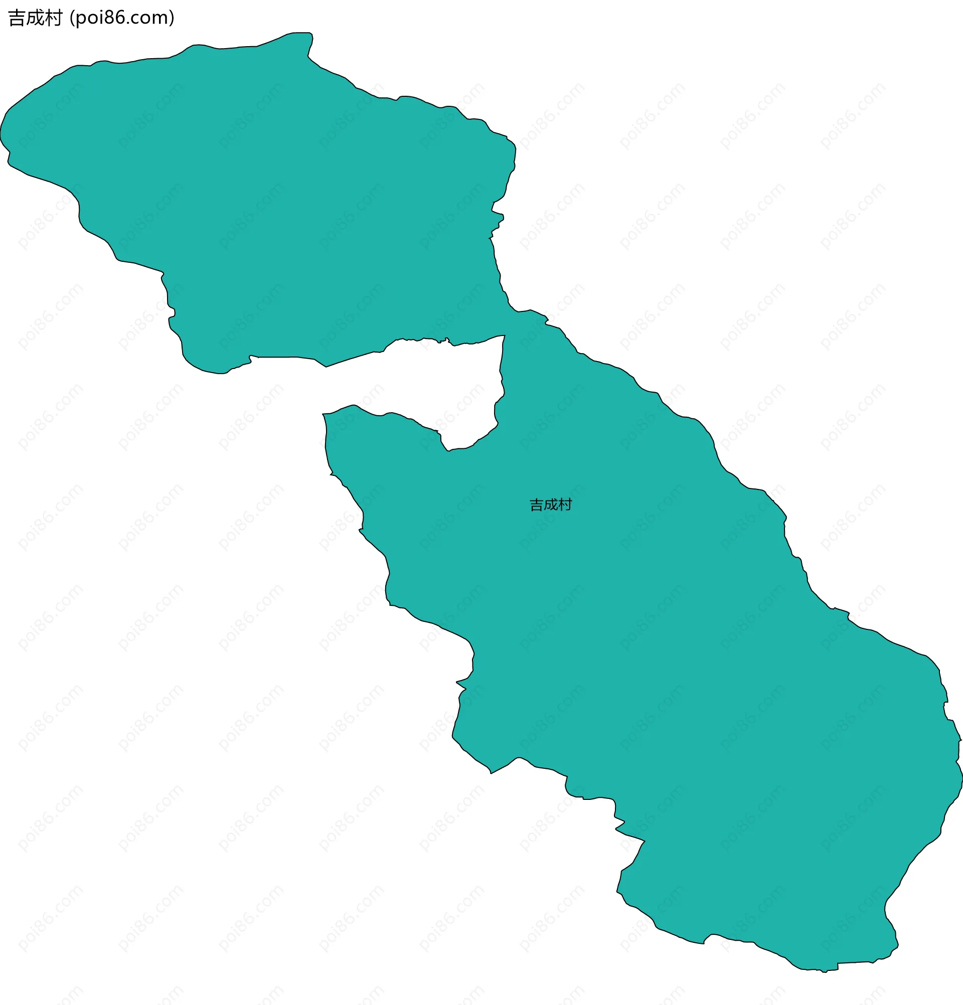 吉成村边界地图