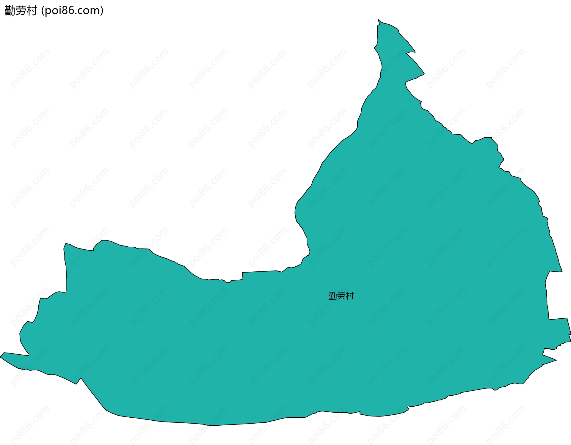 勤劳村边界地图