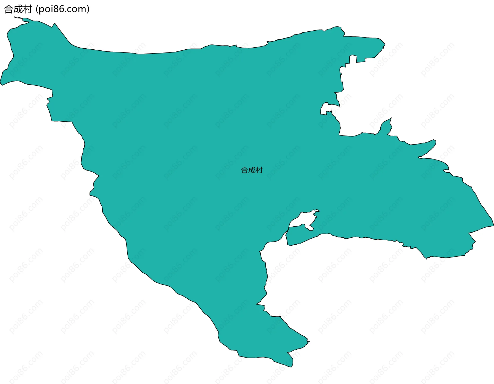 合成村边界地图