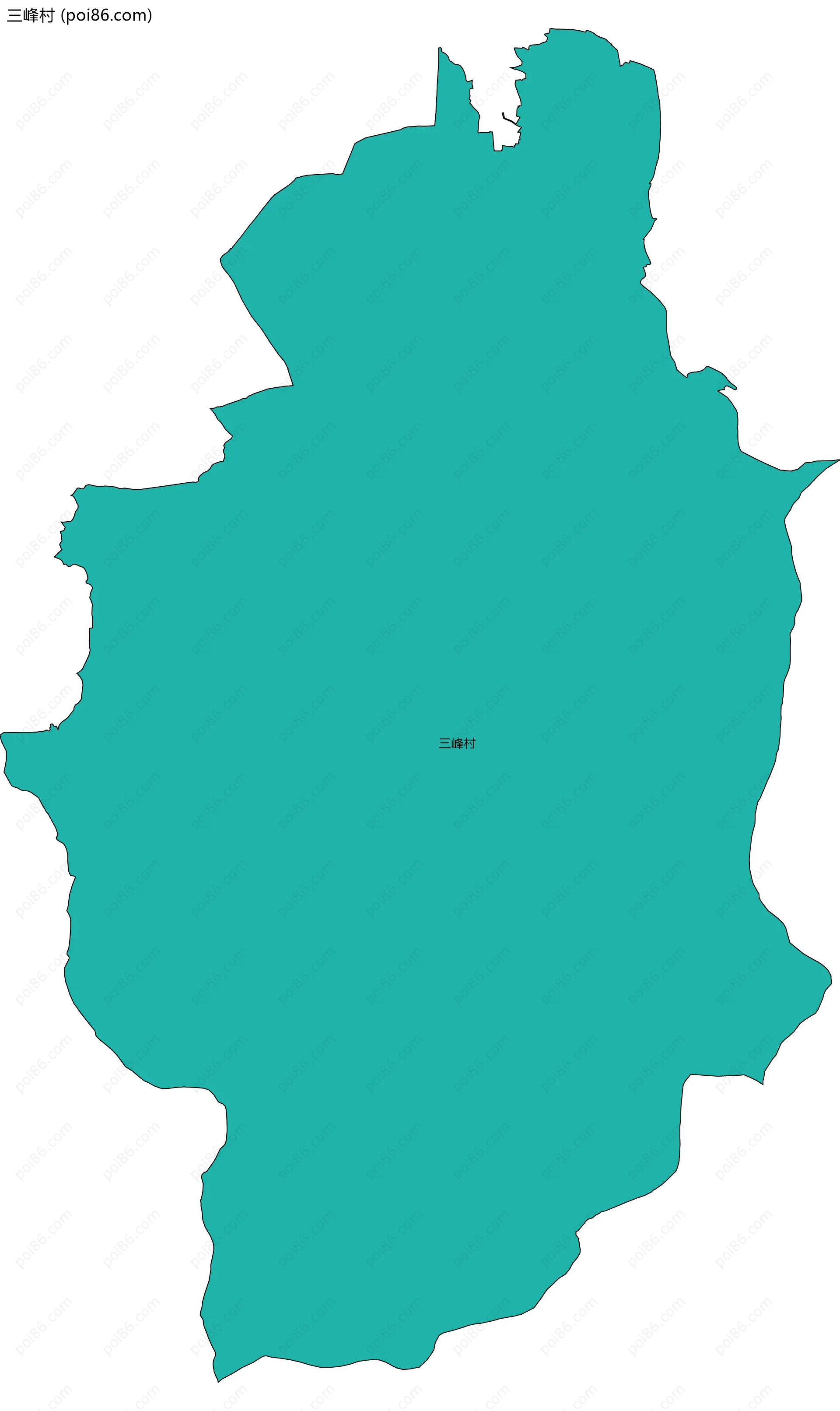 三峰村边界地图