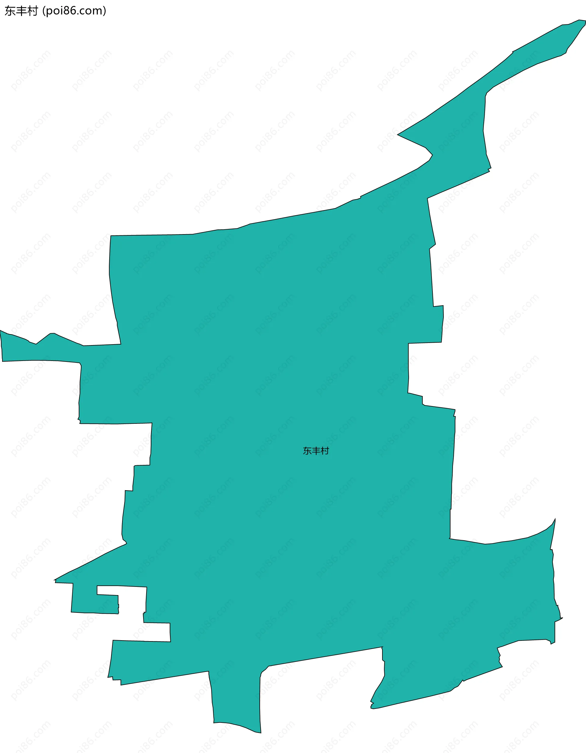 东丰村边界地图