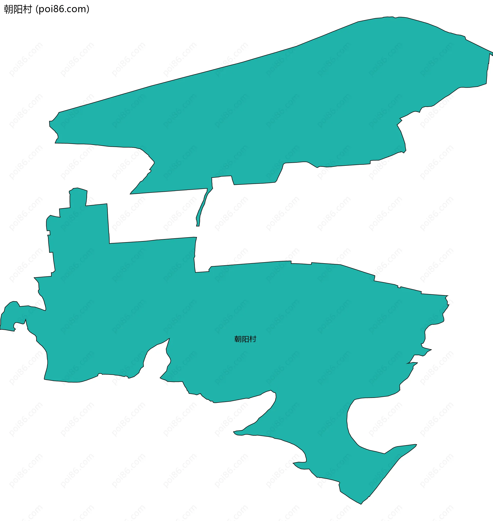 朝阳村边界地图