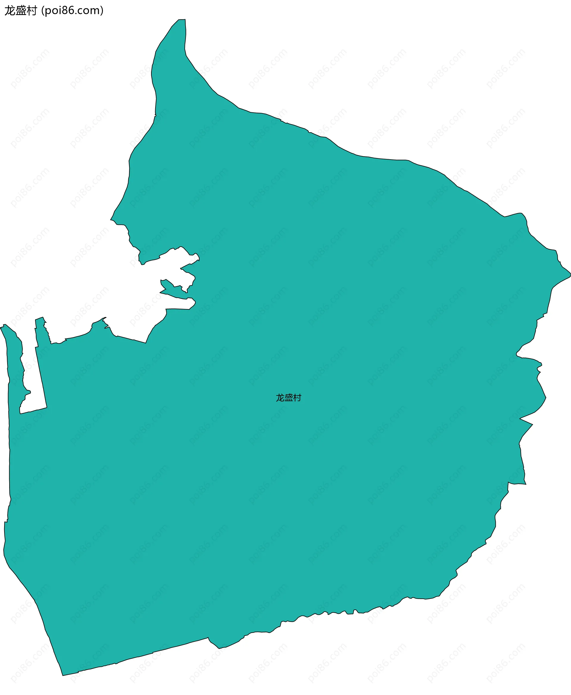 龙盛村边界地图