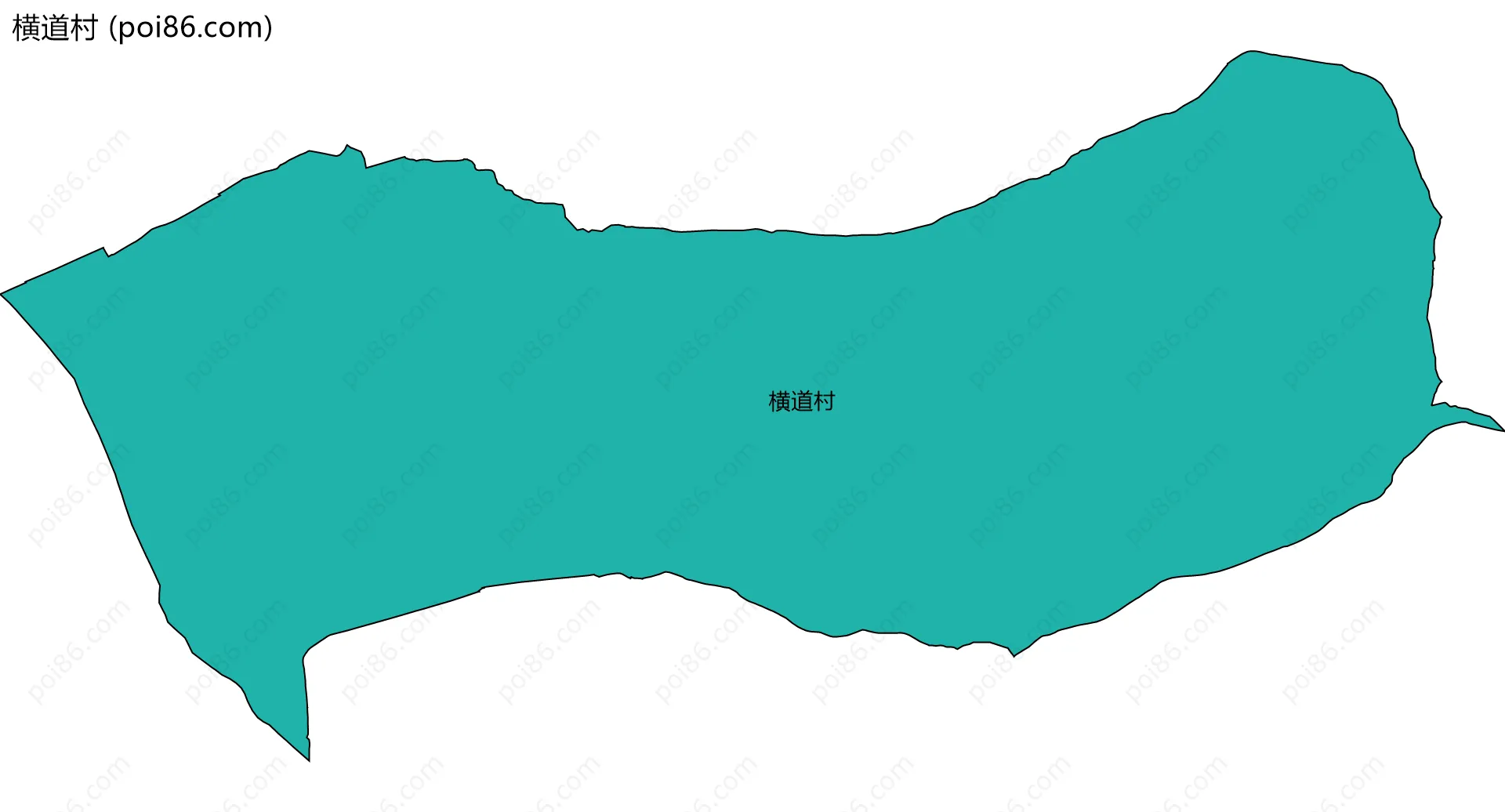 横道村边界地图