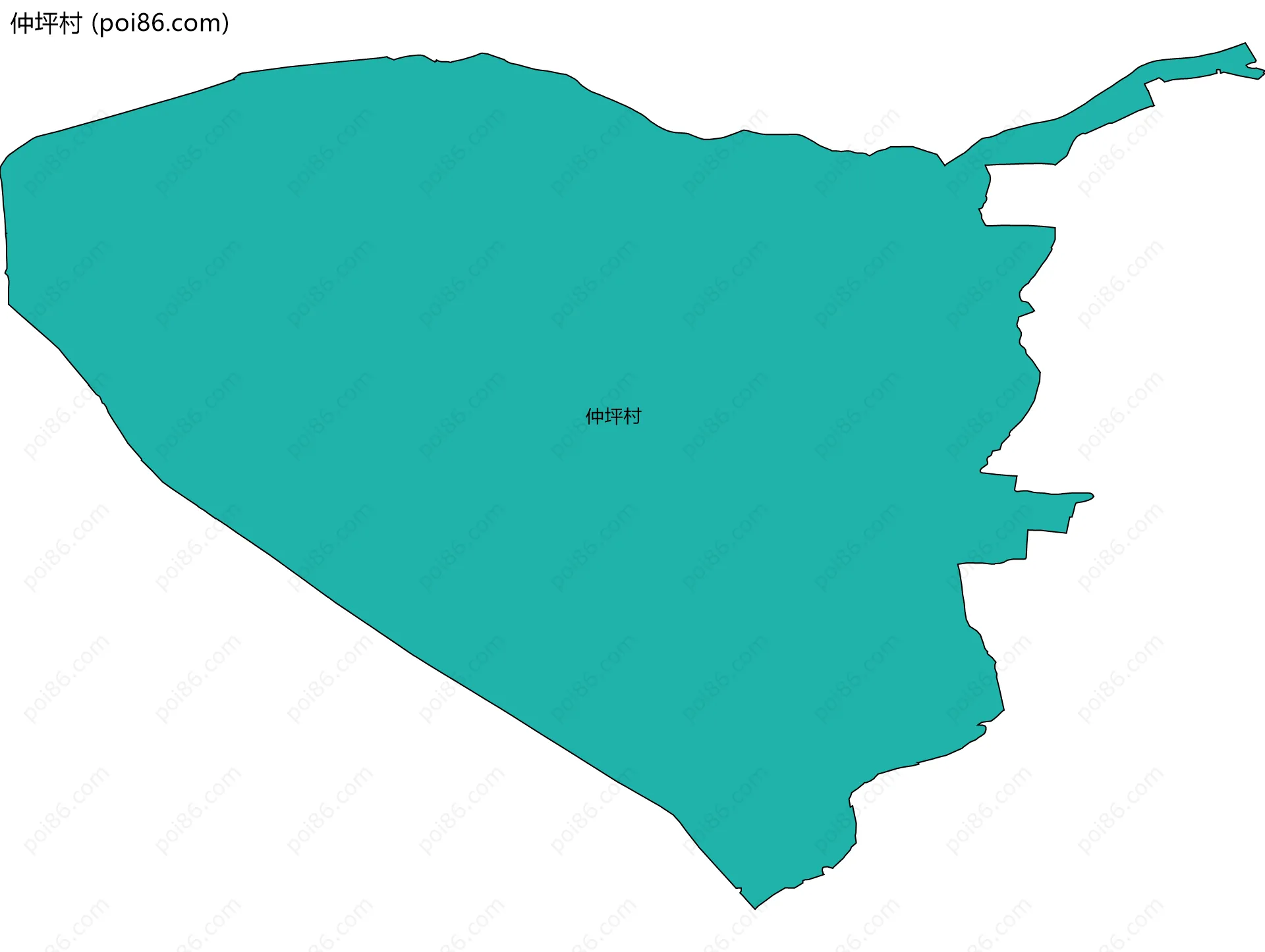 仲坪村边界地图