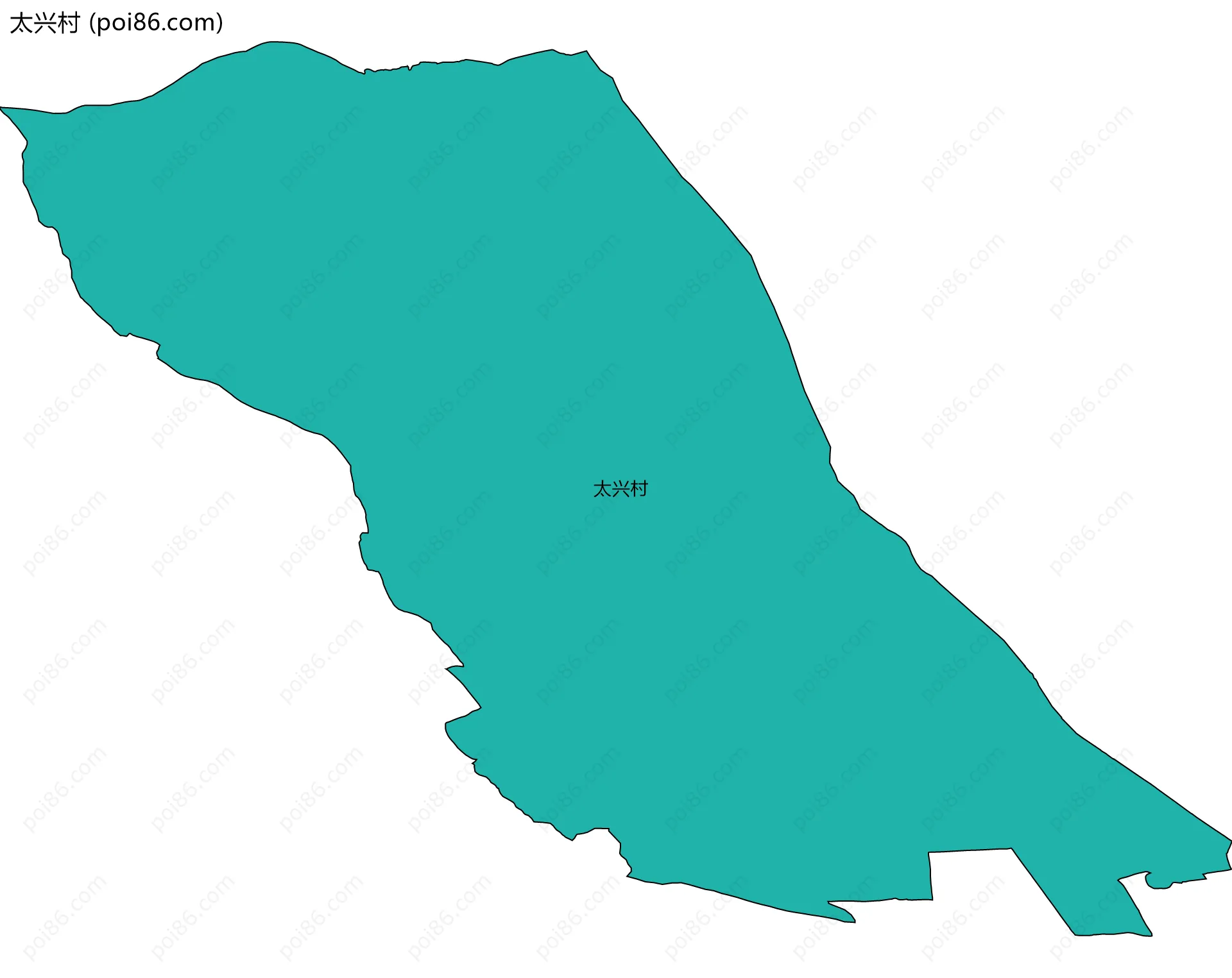 太兴村边界地图