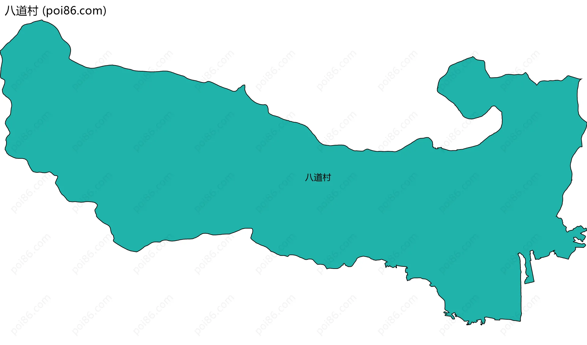 八道村边界地图
