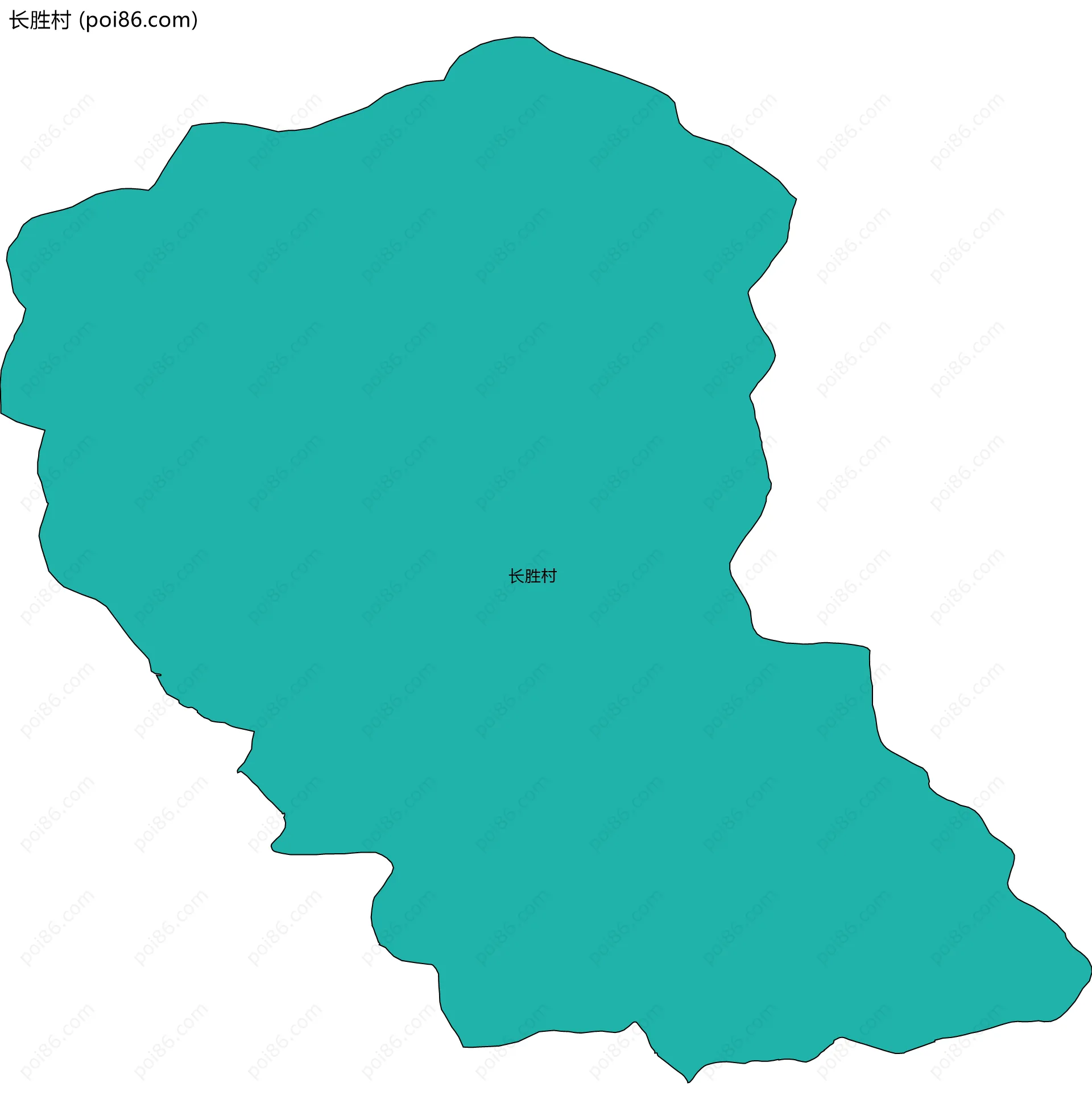 长胜村边界地图
