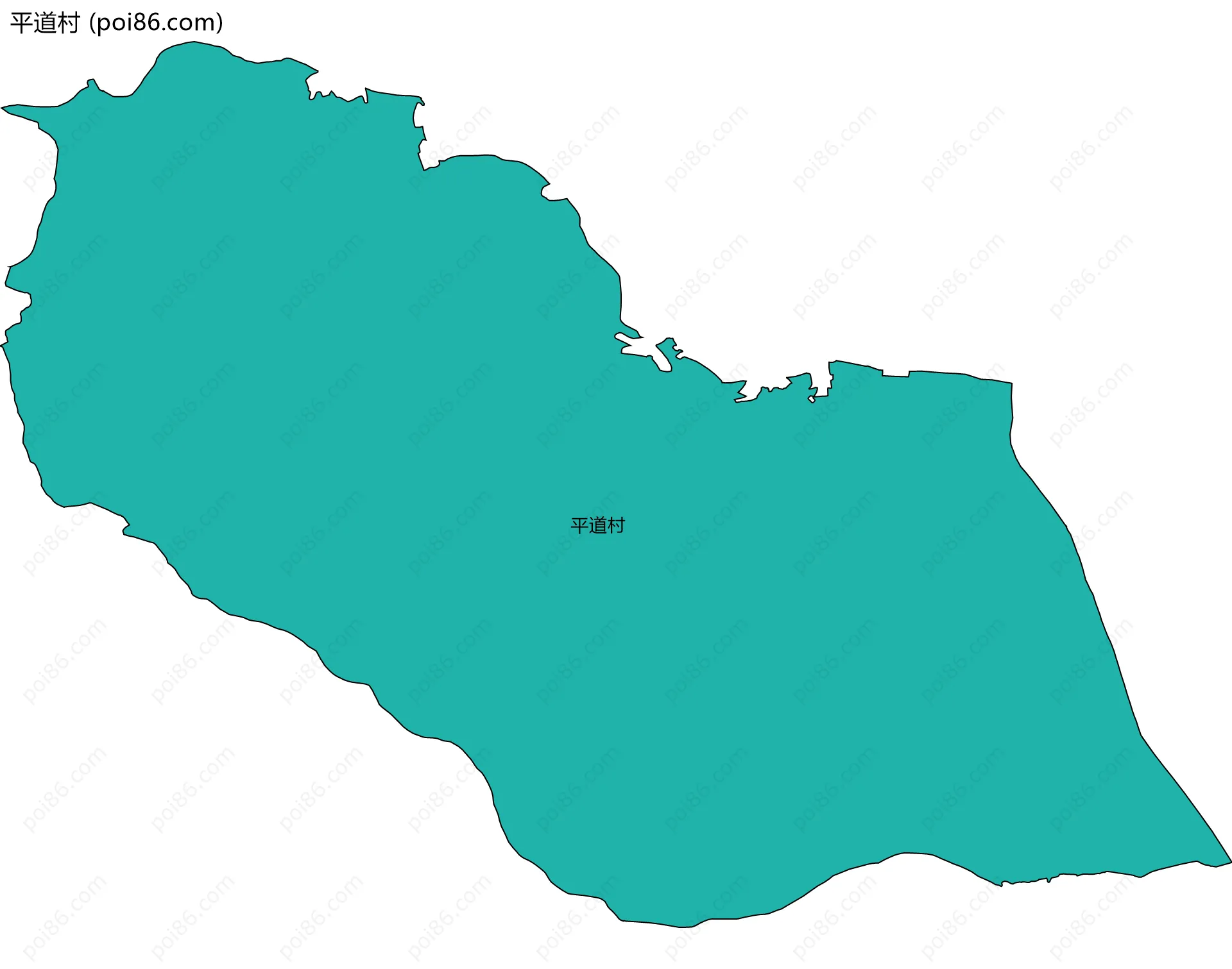 平道村边界地图