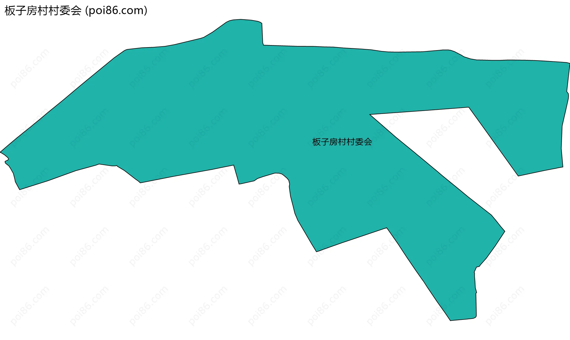 板子房村村委会边界地图