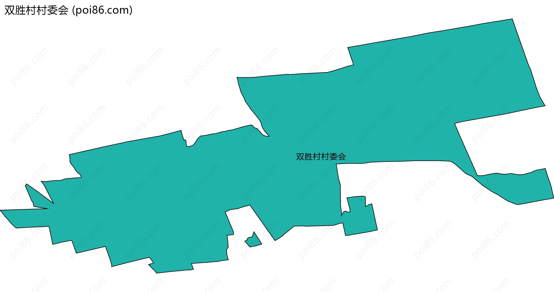 双胜村村委会边界地图