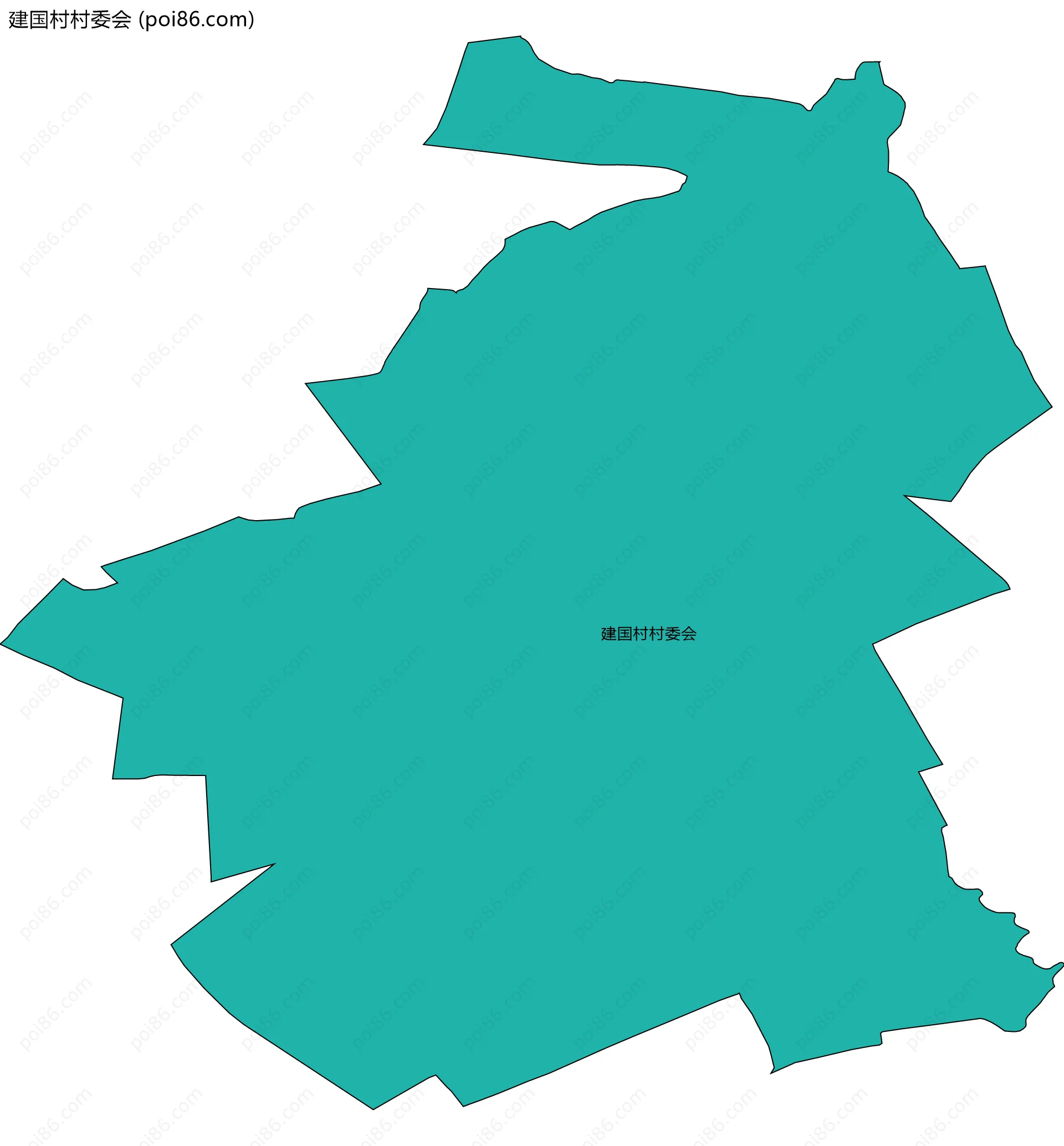 建国村村委会边界地图