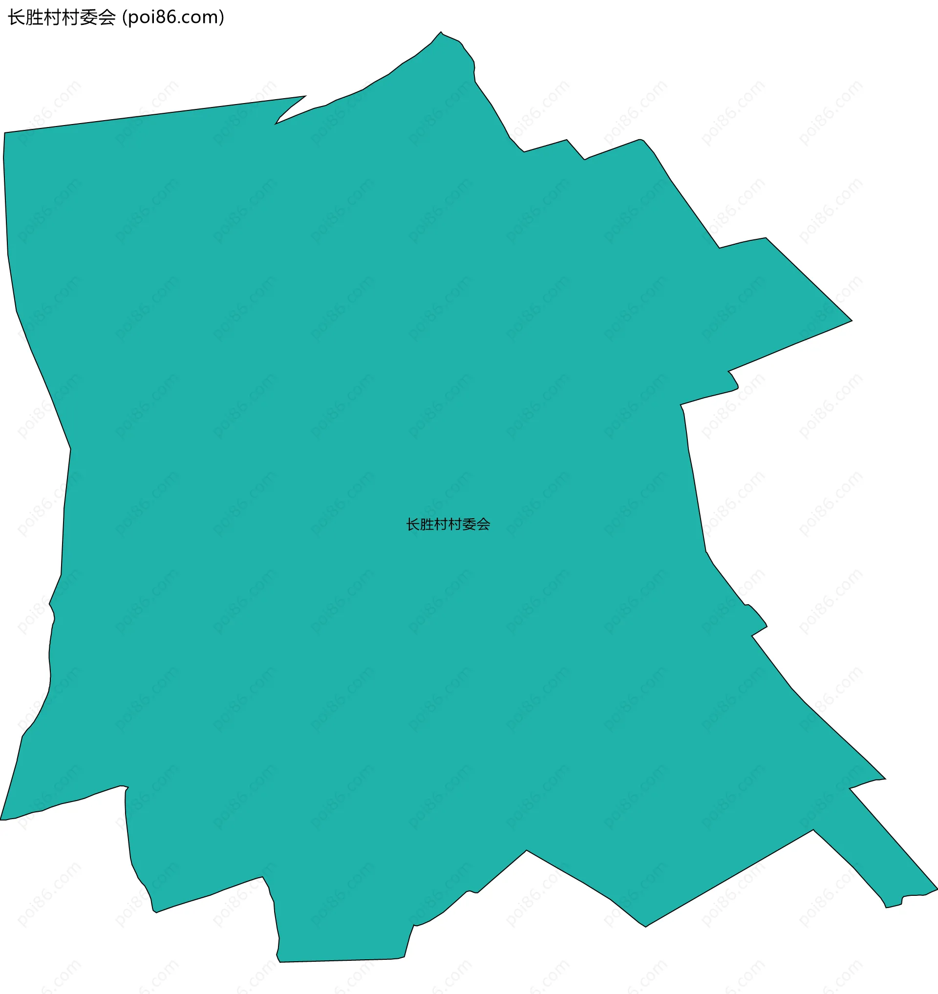 长胜村村委会边界地图