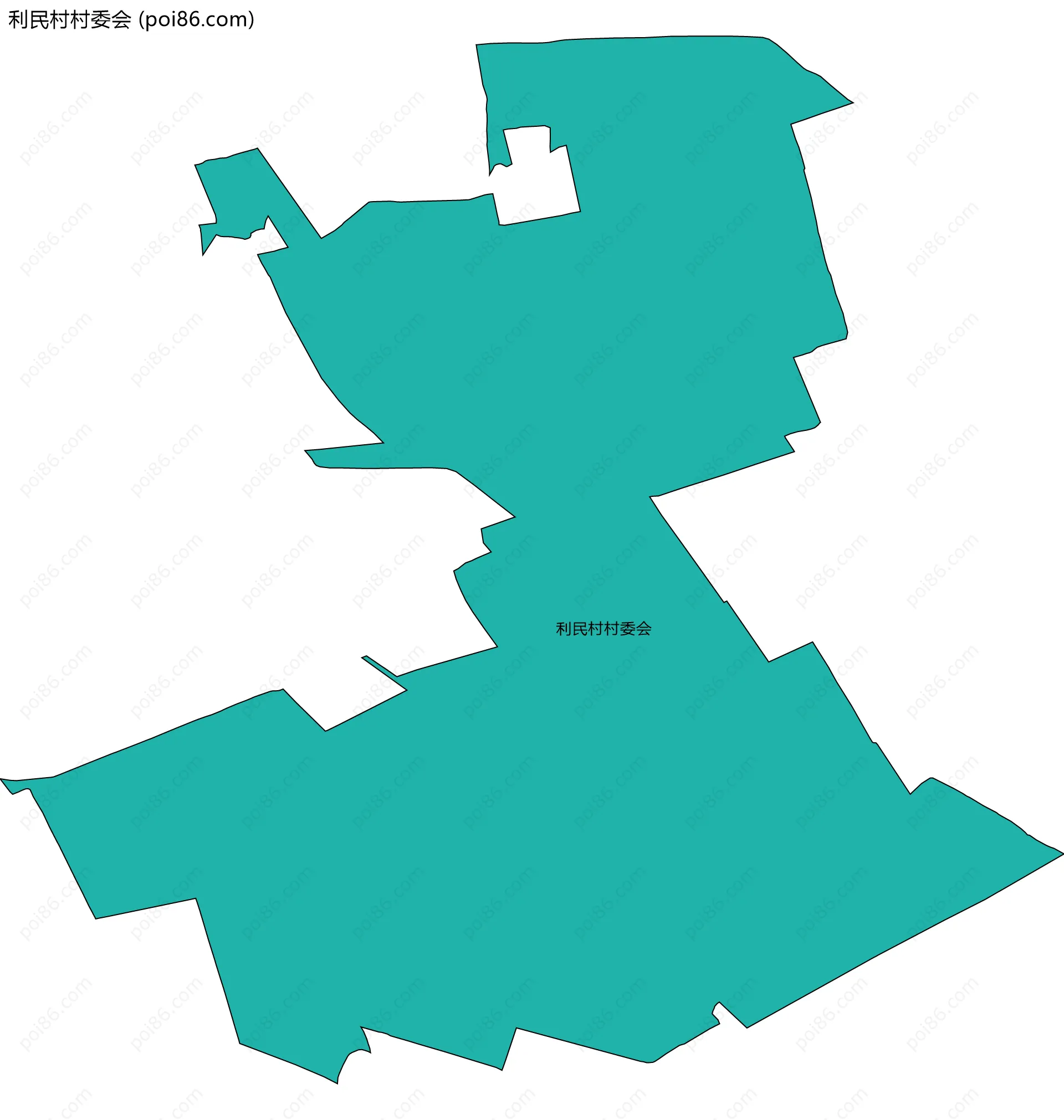 利民村村委会边界地图