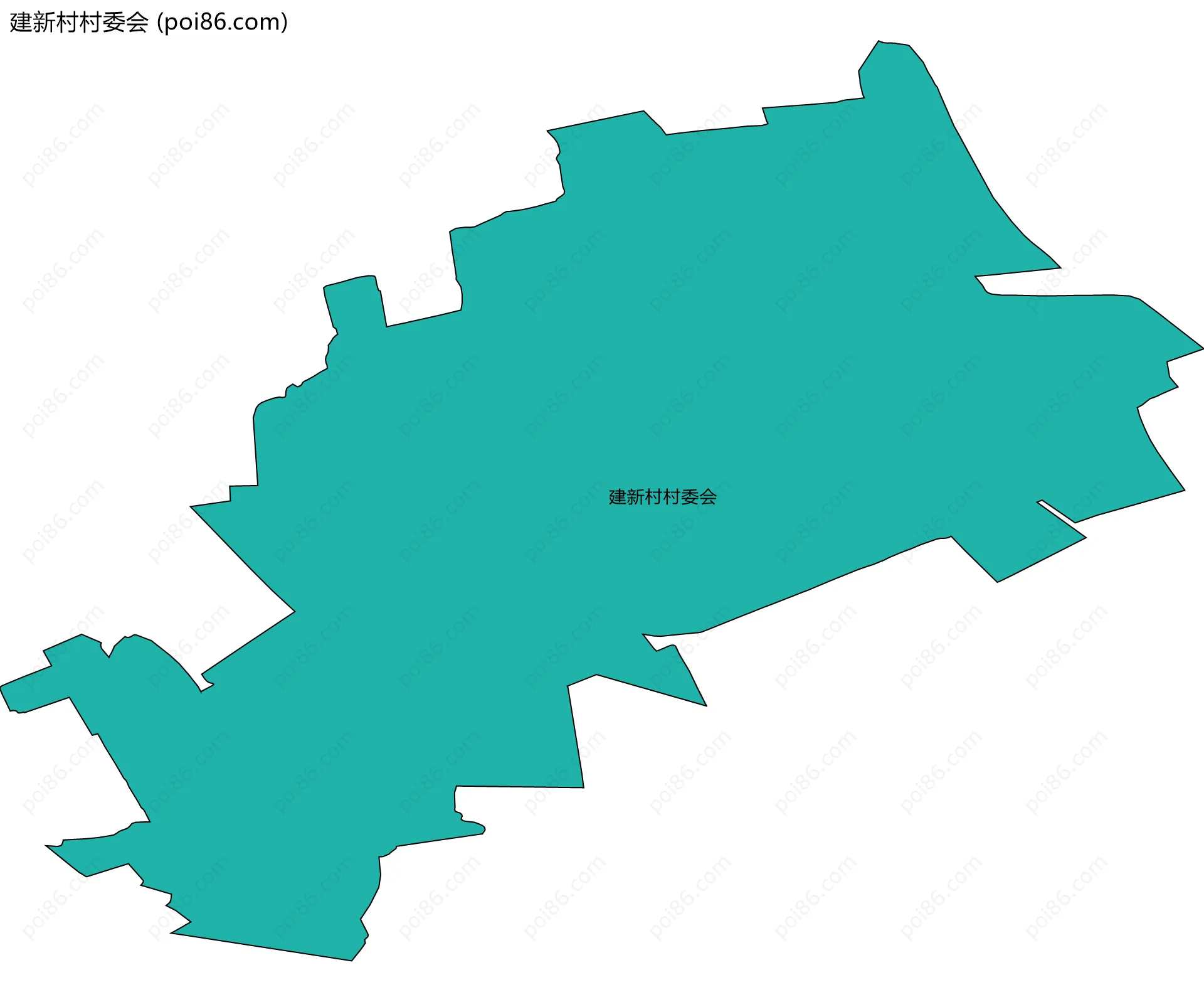 建新村村委会边界地图