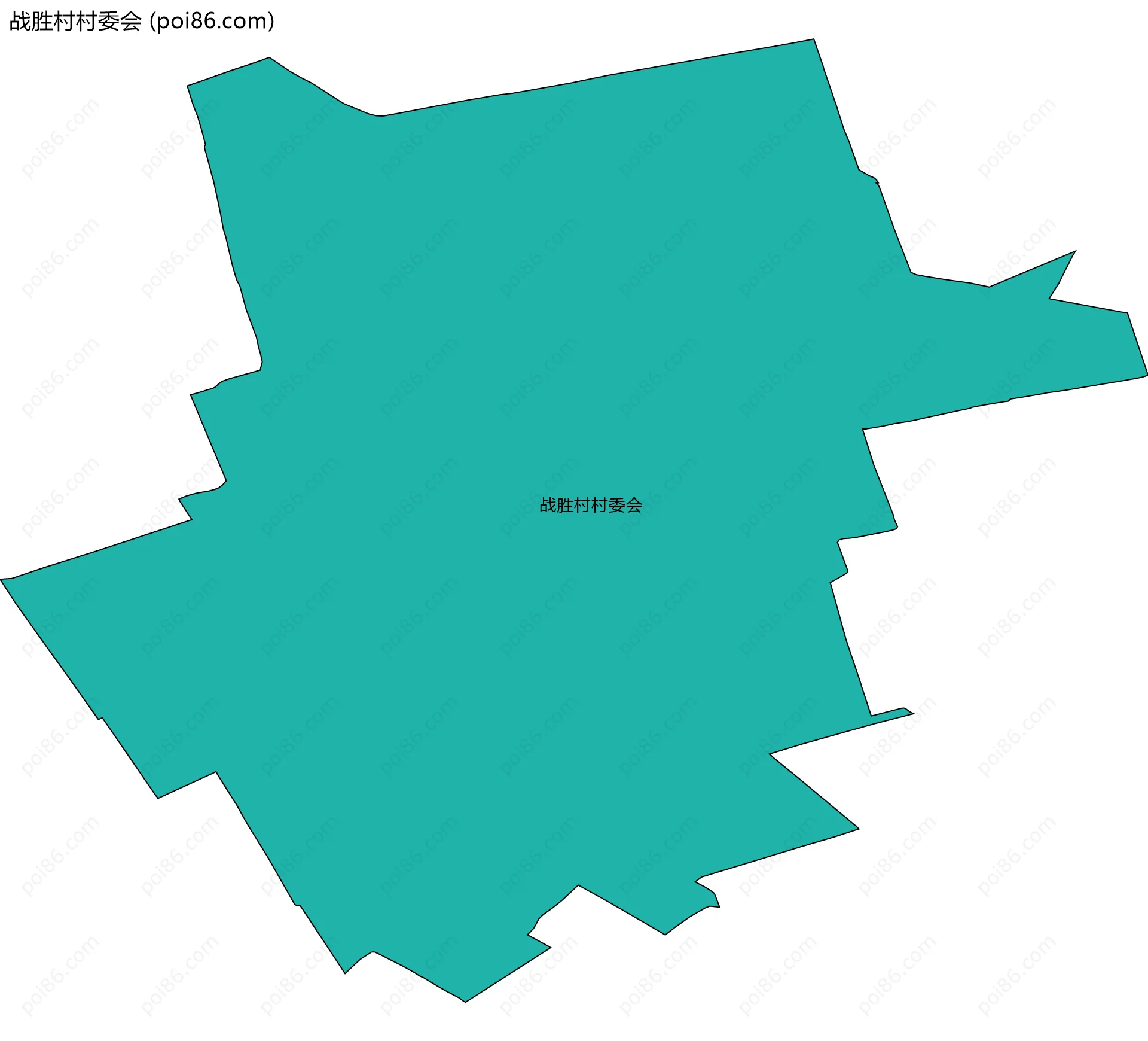 战胜村村委会边界地图