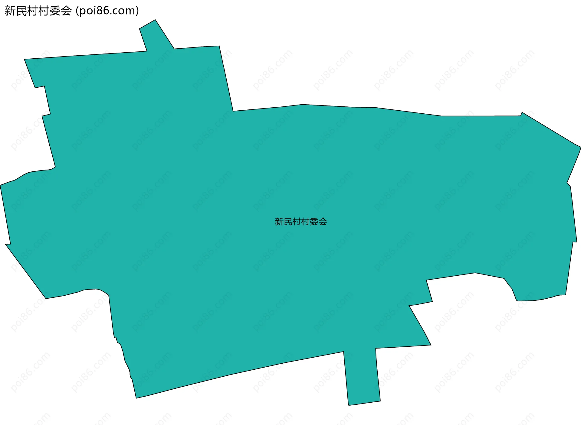 新民村村委会边界地图
