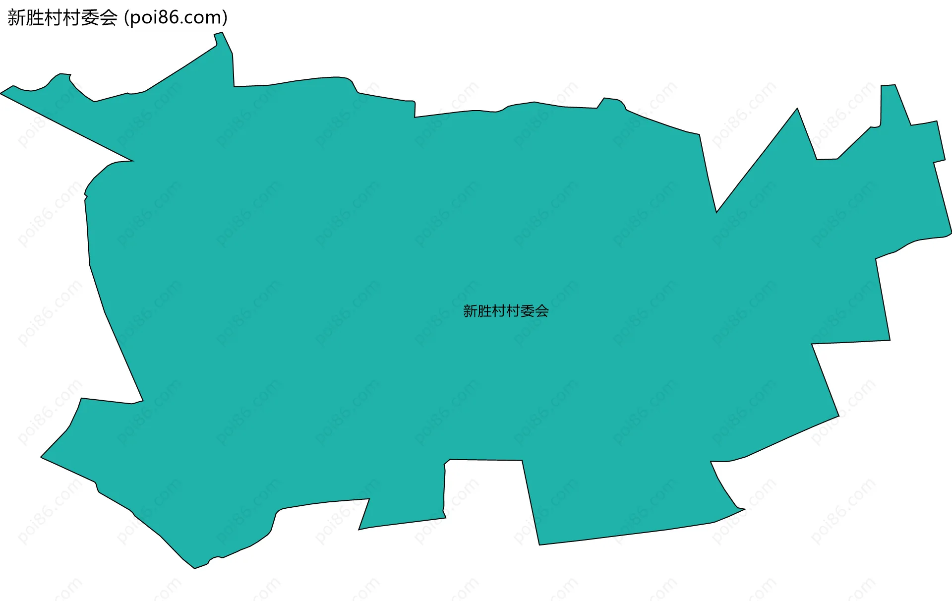 新胜村村委会边界地图