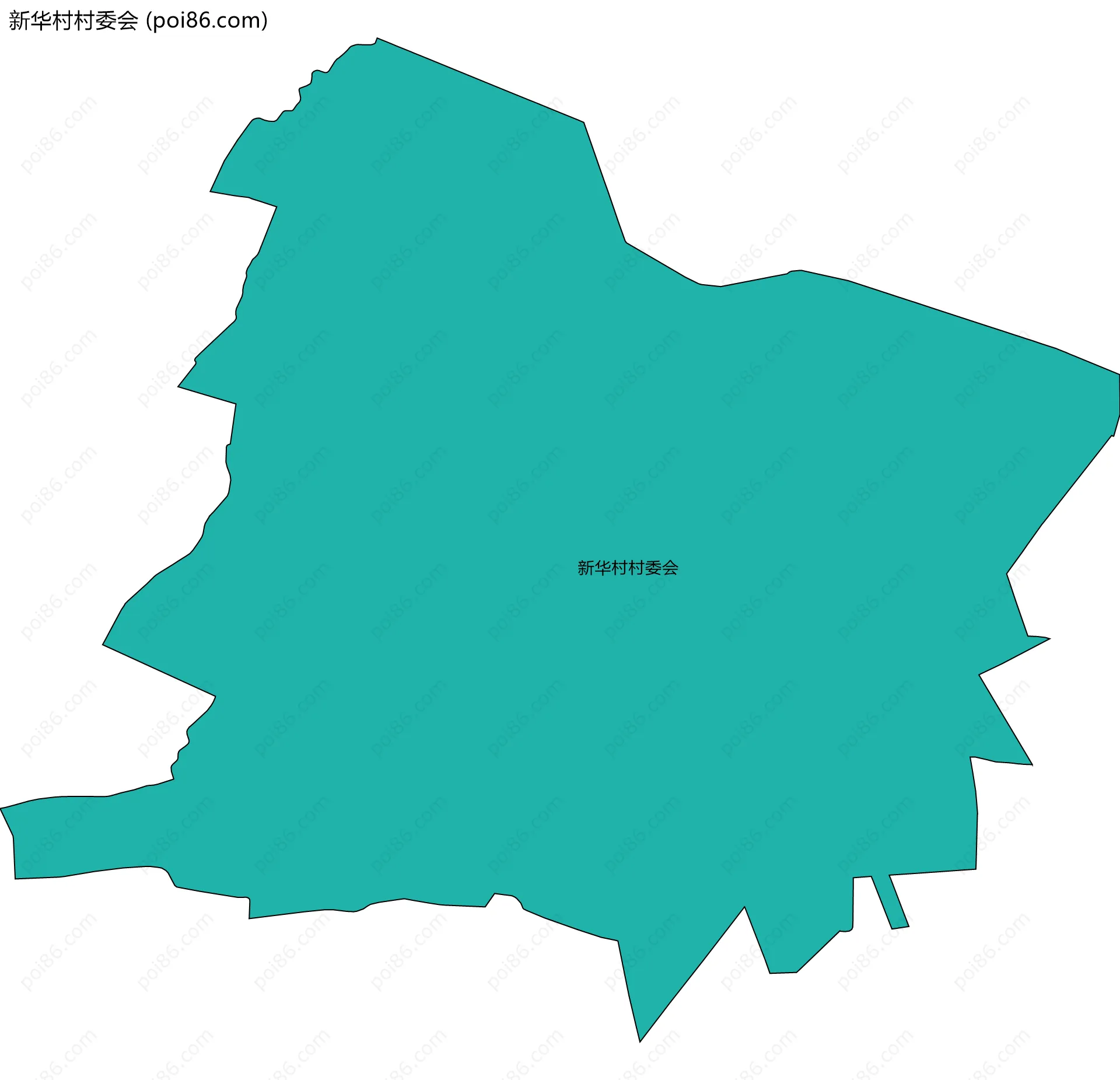 新华村村委会边界地图