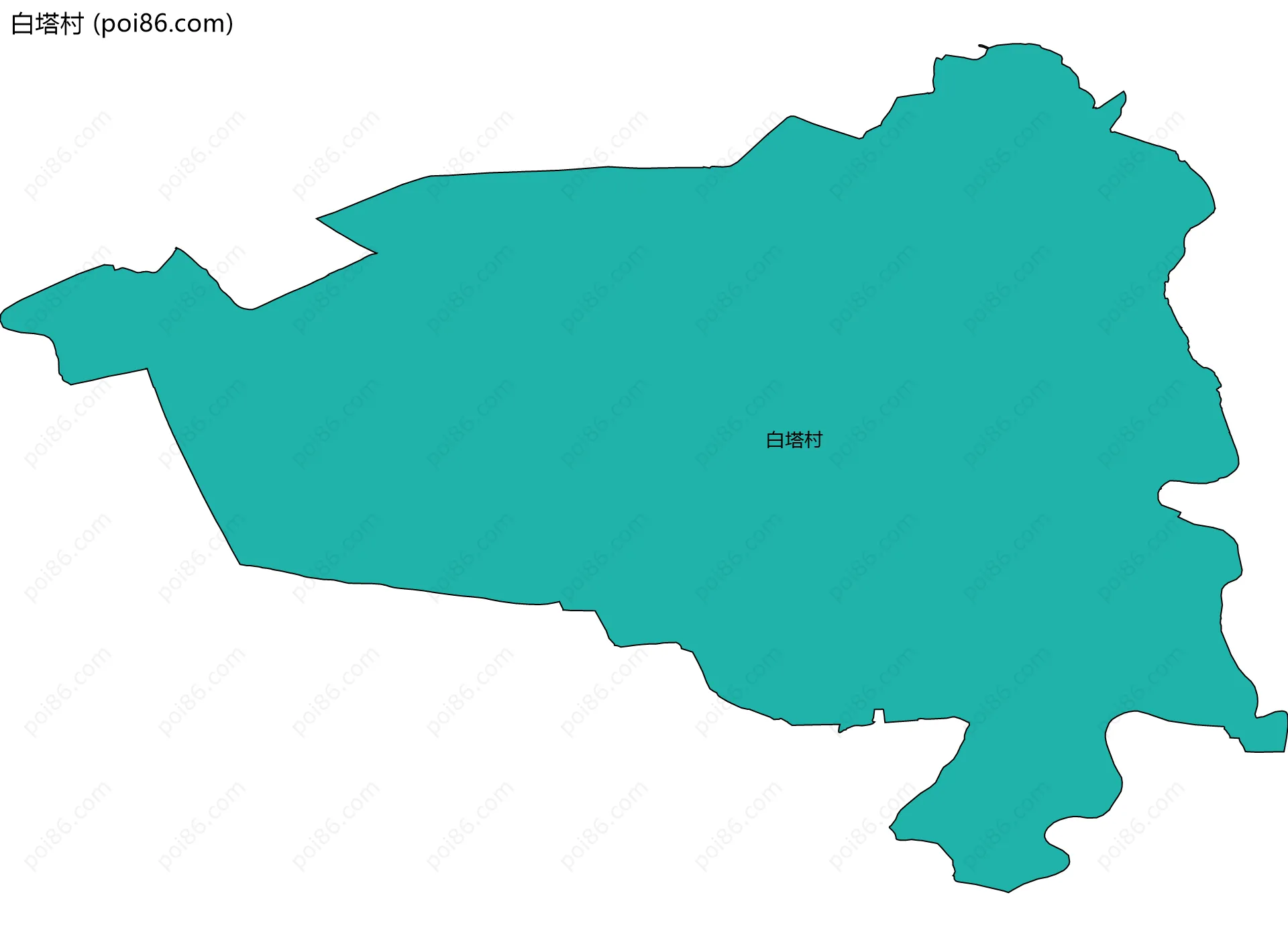 白塔村边界地图