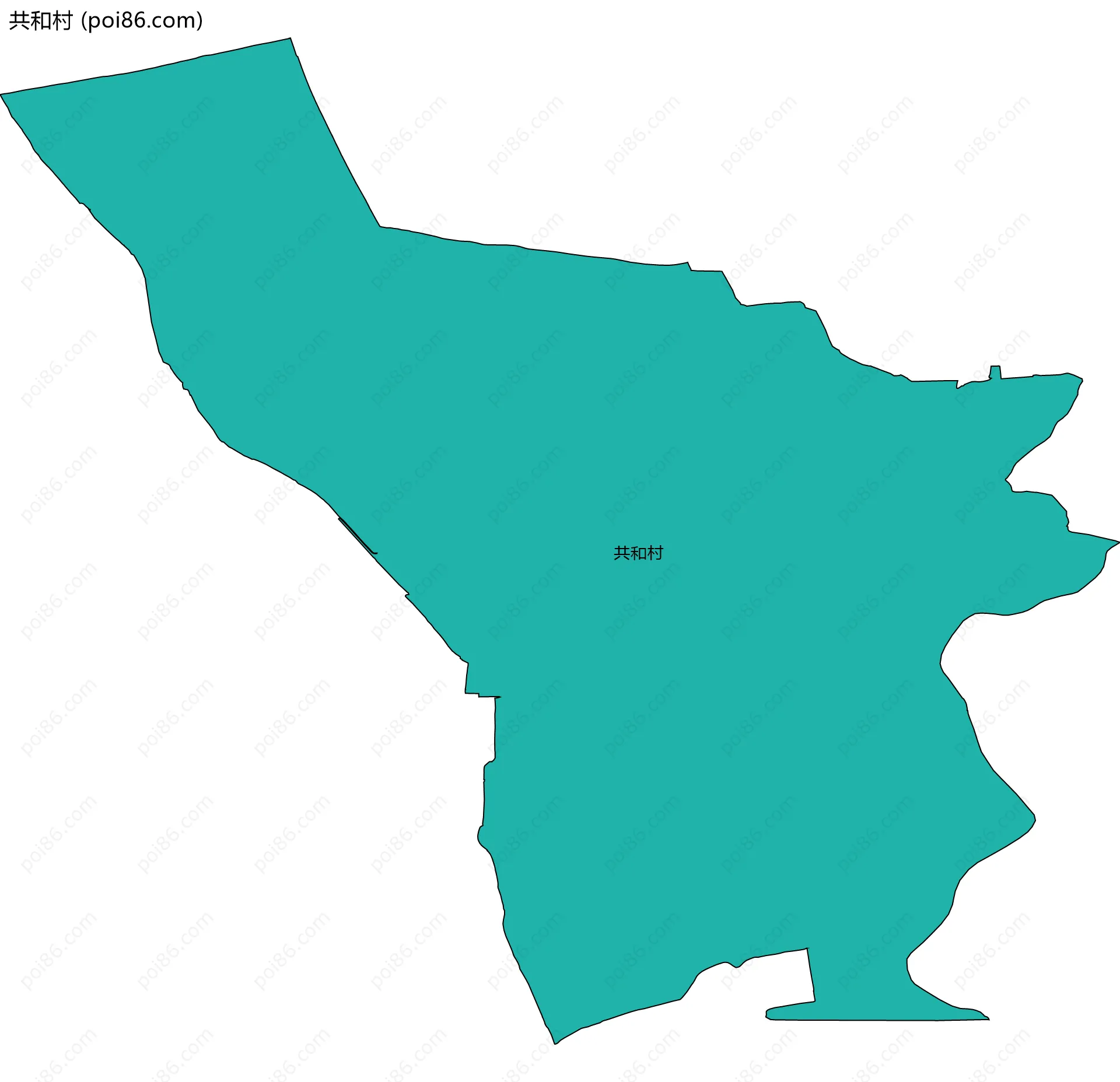 共和村边界地图