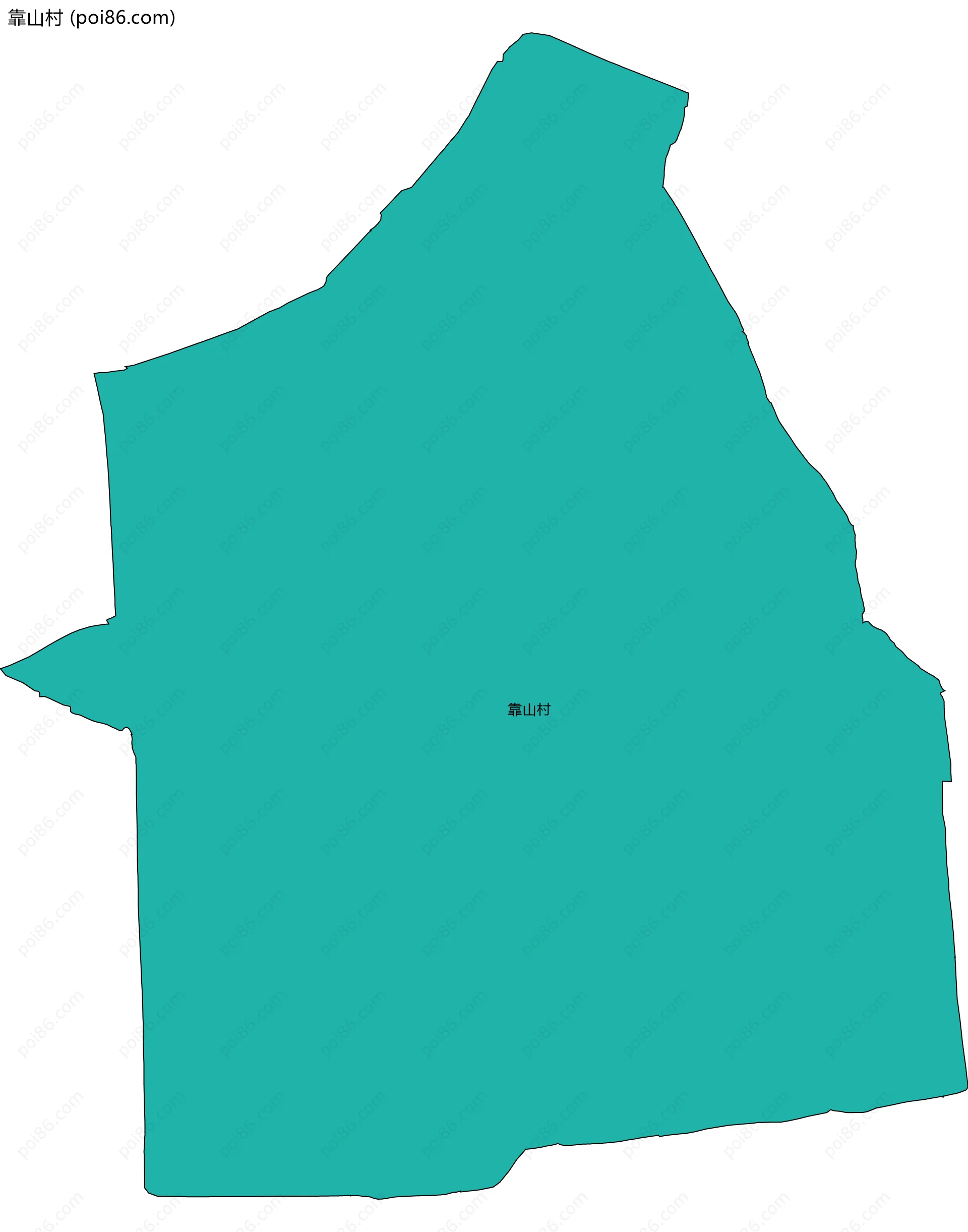 靠山村边界地图