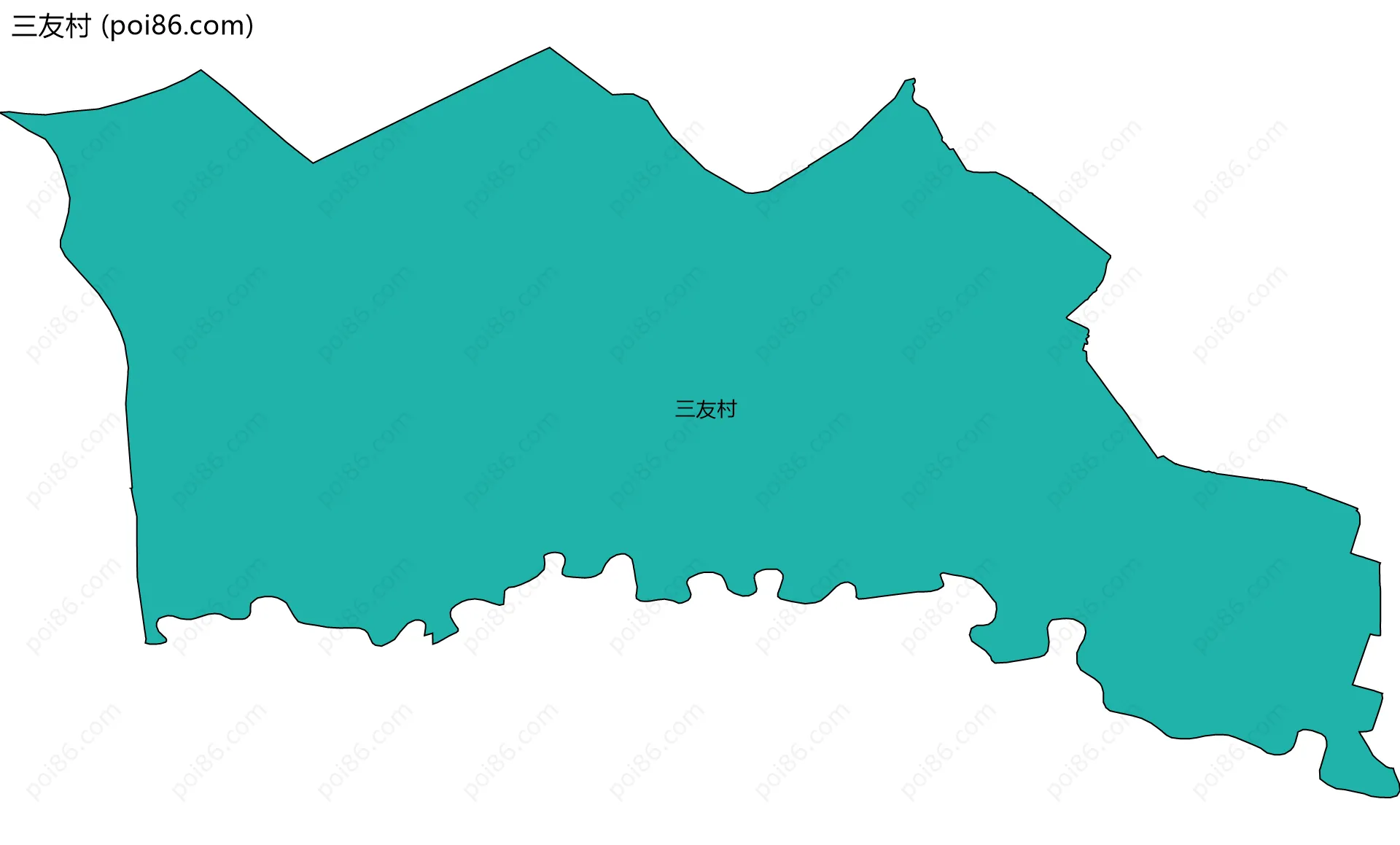三友村边界地图