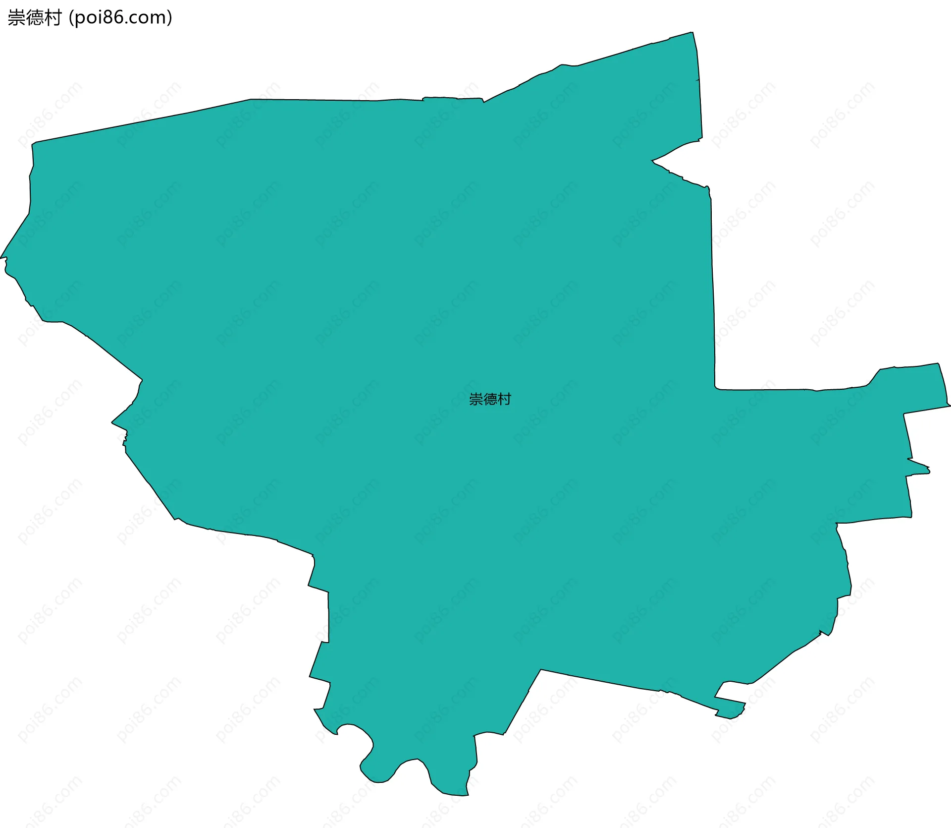崇德村边界地图