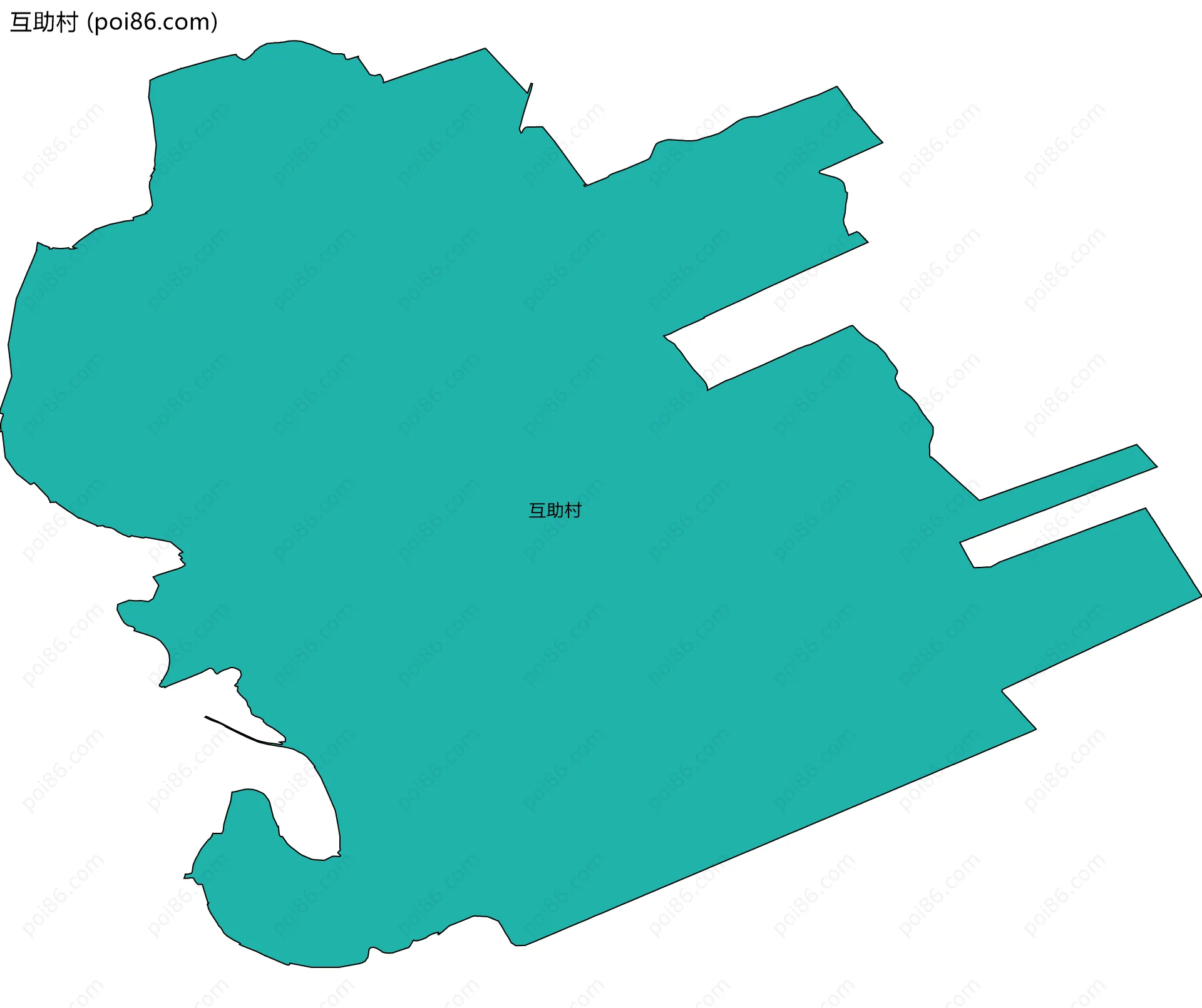 互助村边界地图