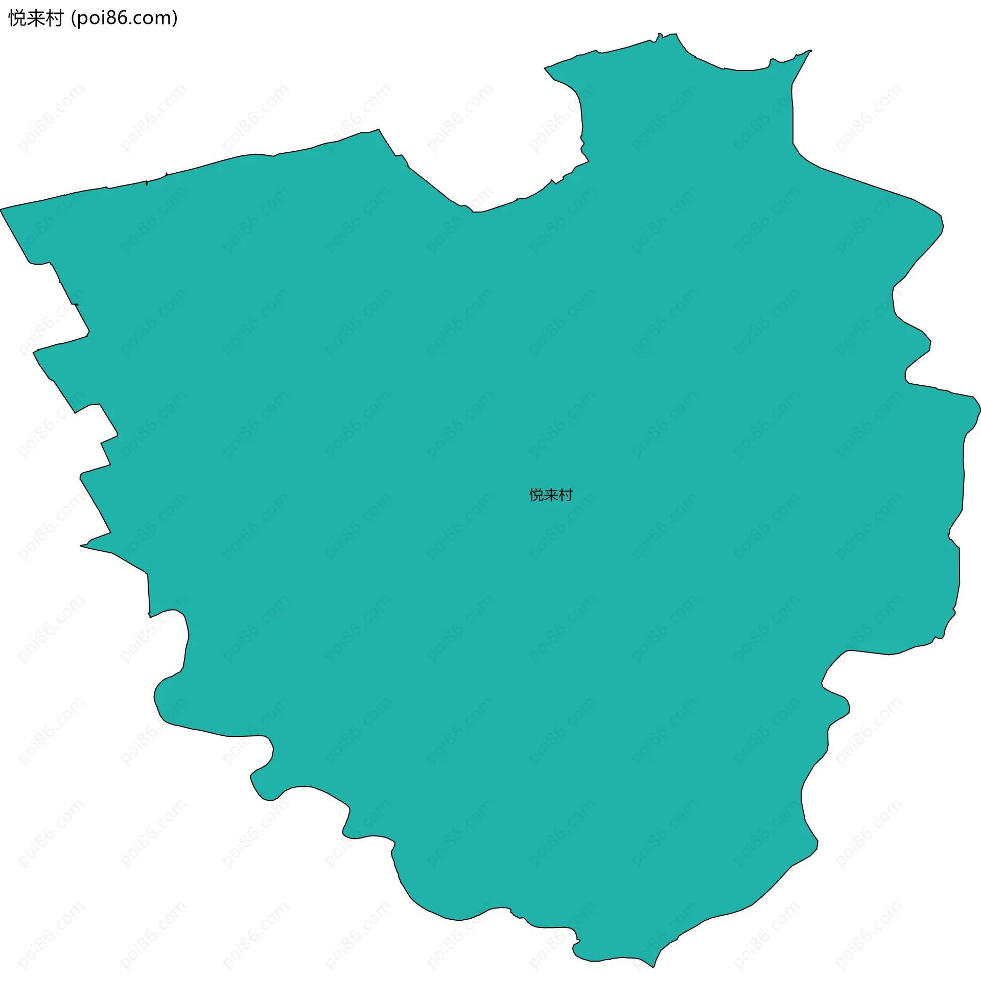 悦来村边界地图