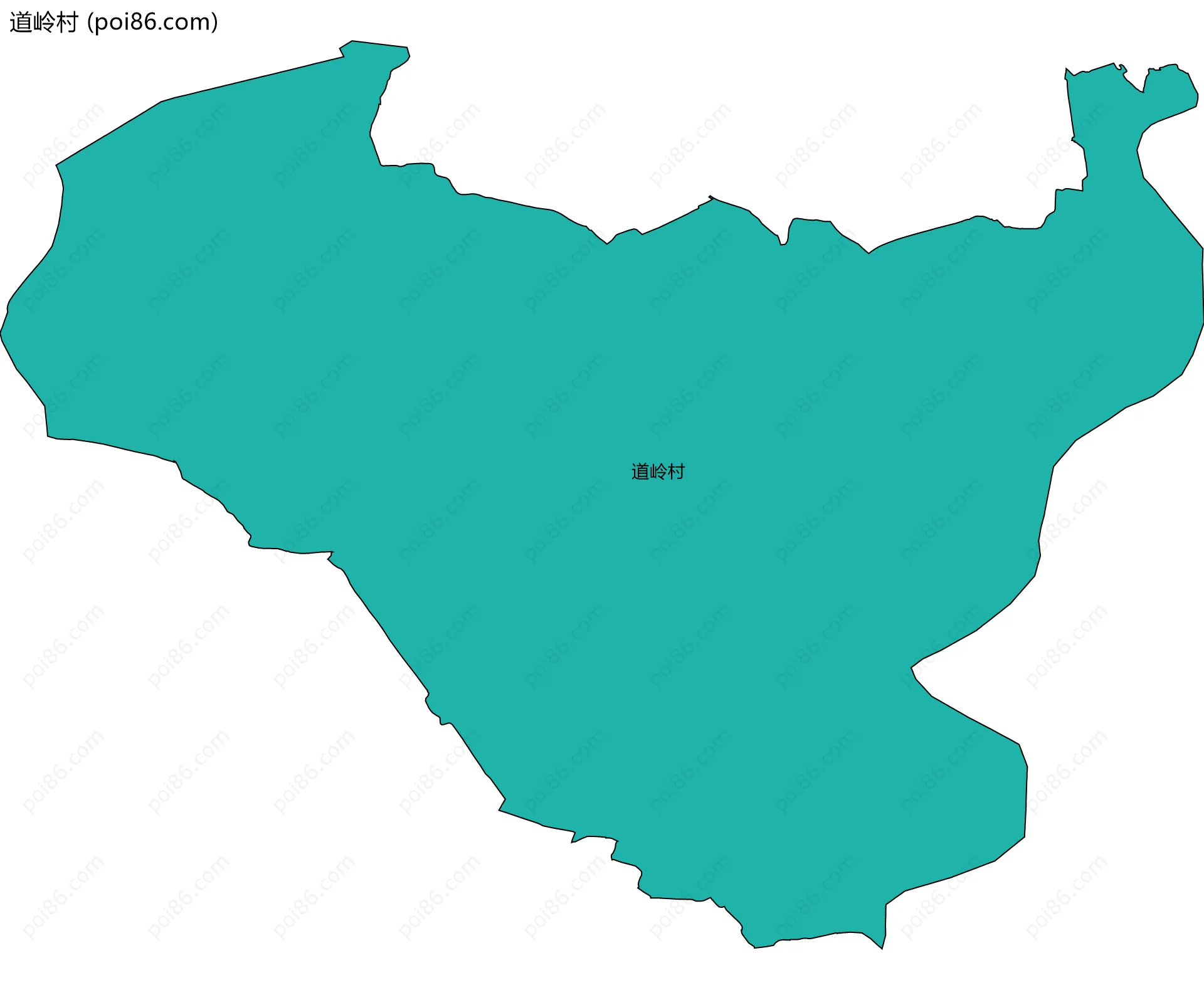 道岭村边界地图