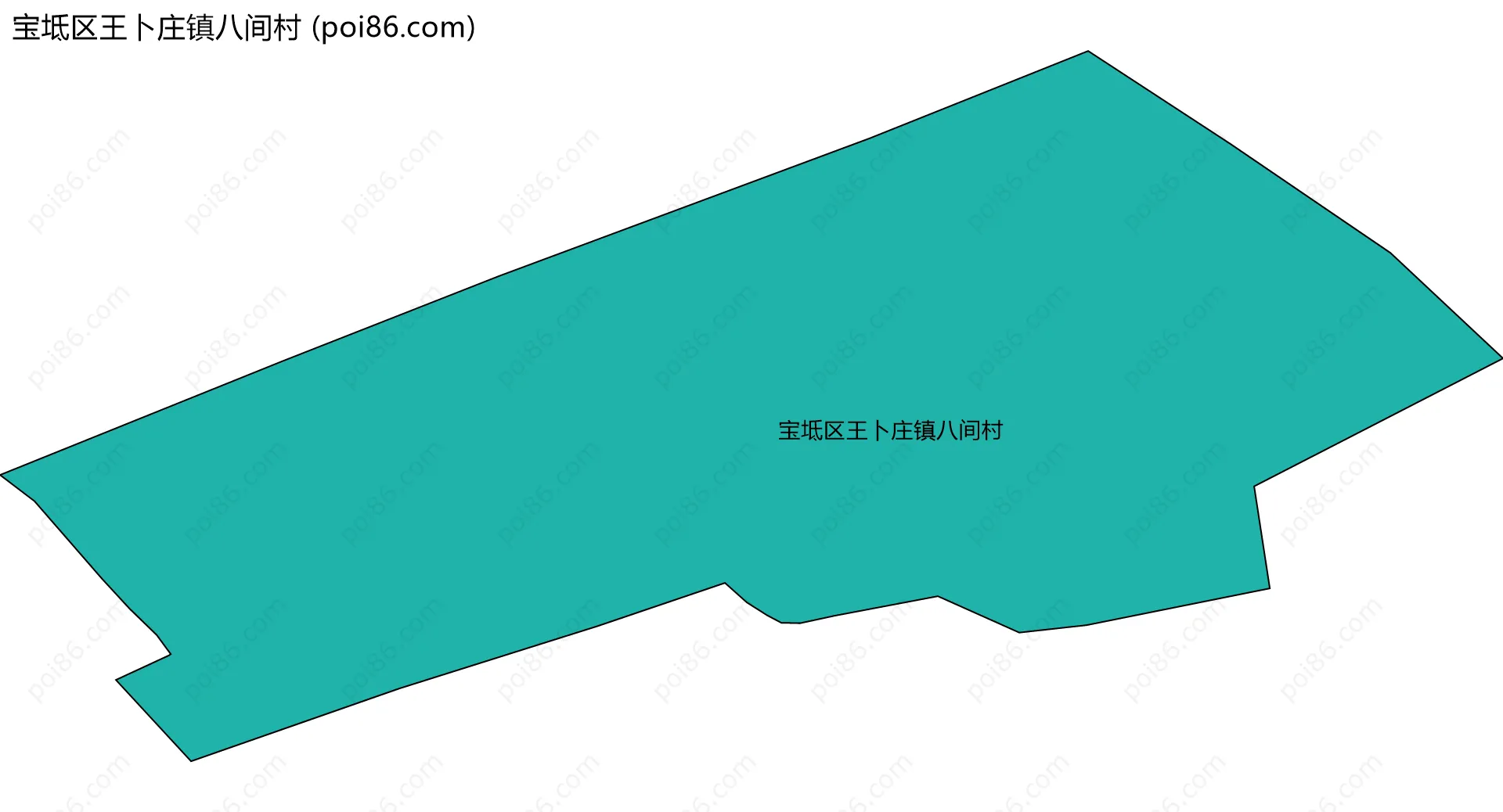 宝坻区王卜庄镇八间村边界地图