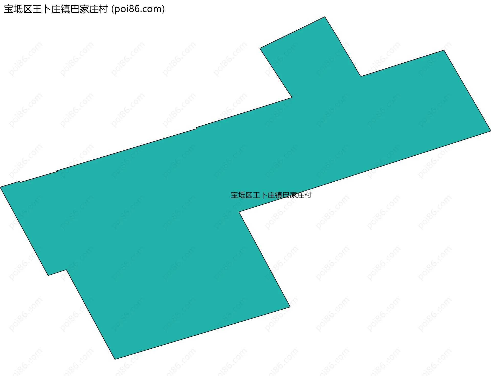 宝坻区王卜庄镇巴家庄村边界地图