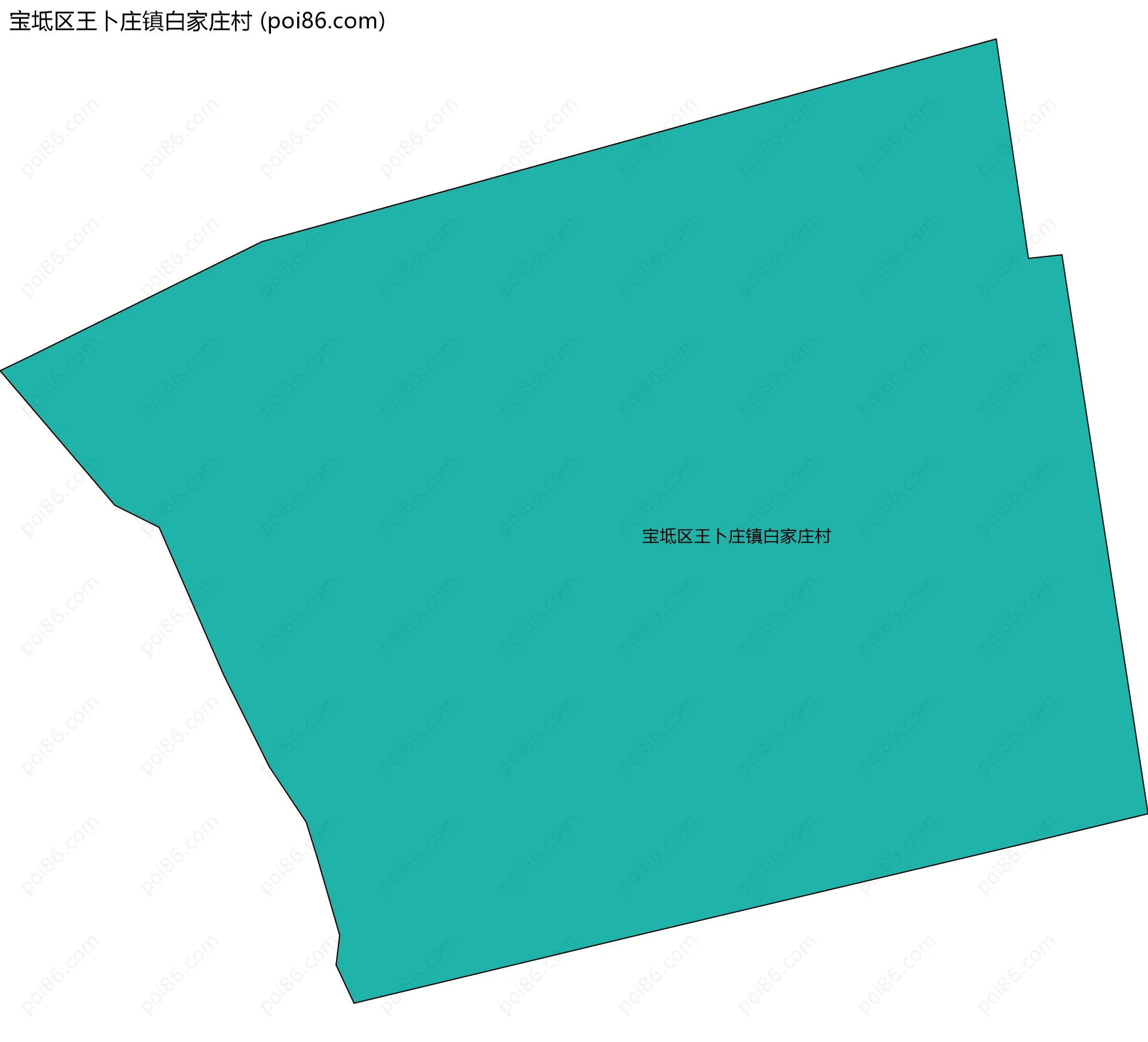 宝坻区王卜庄镇白家庄村边界地图