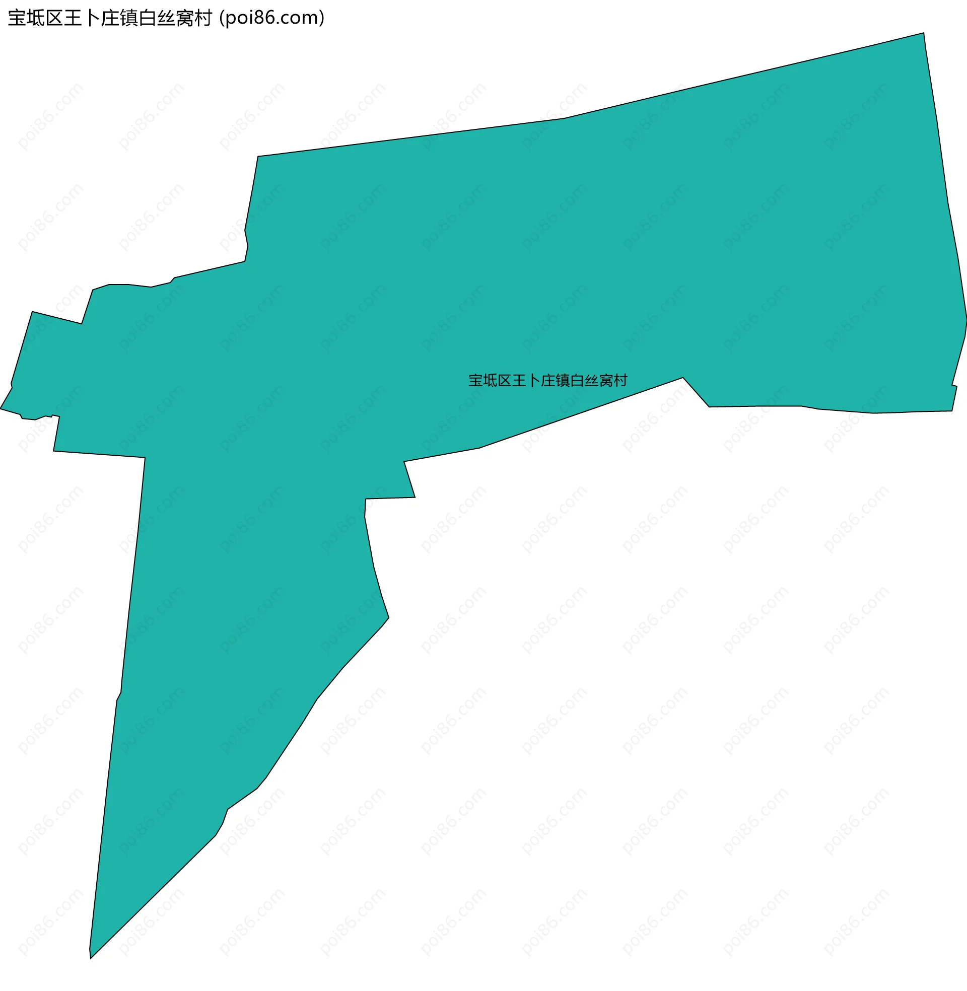 宝坻区王卜庄镇白丝窝村边界地图