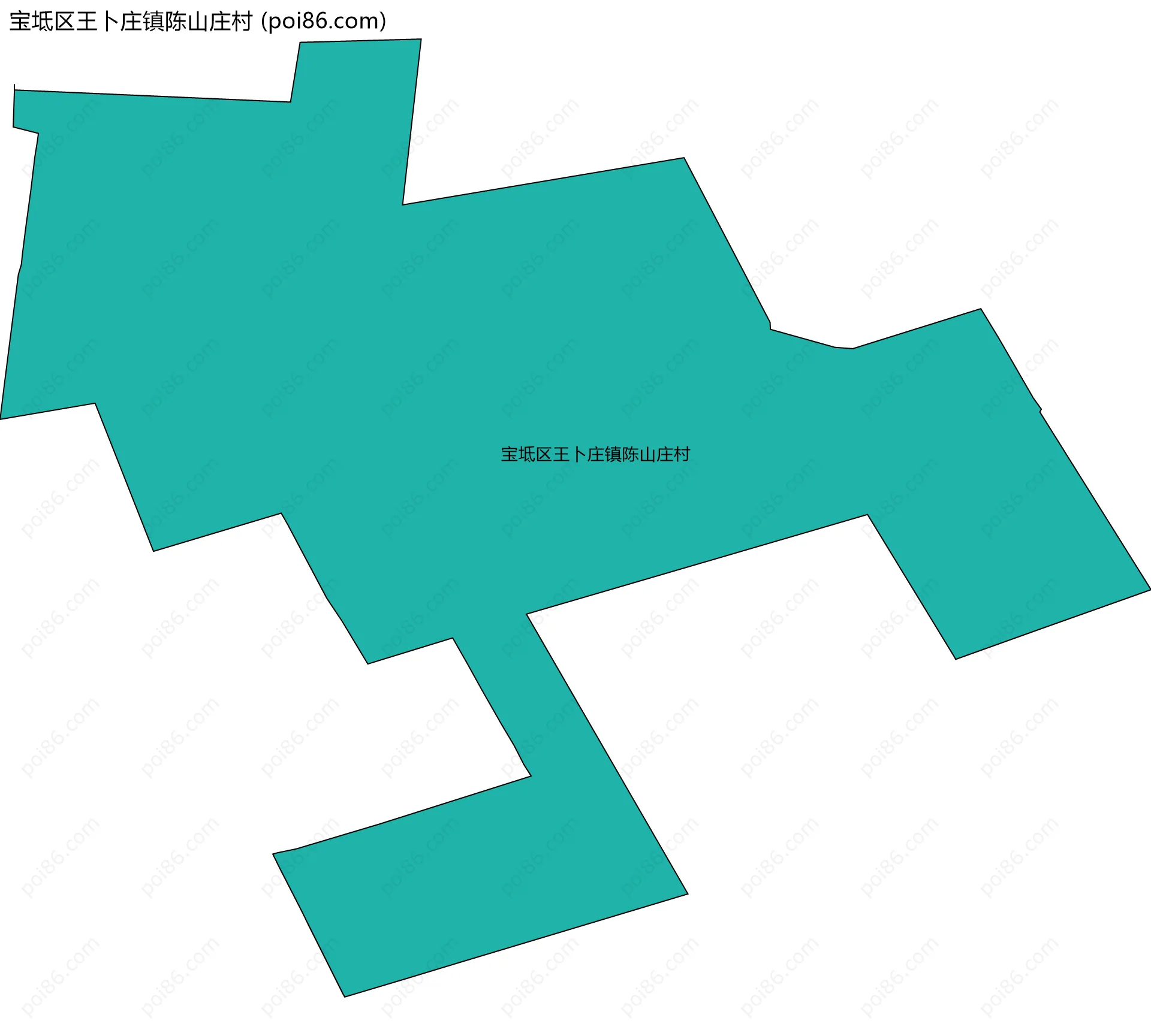 宝坻区王卜庄镇陈山庄村边界地图