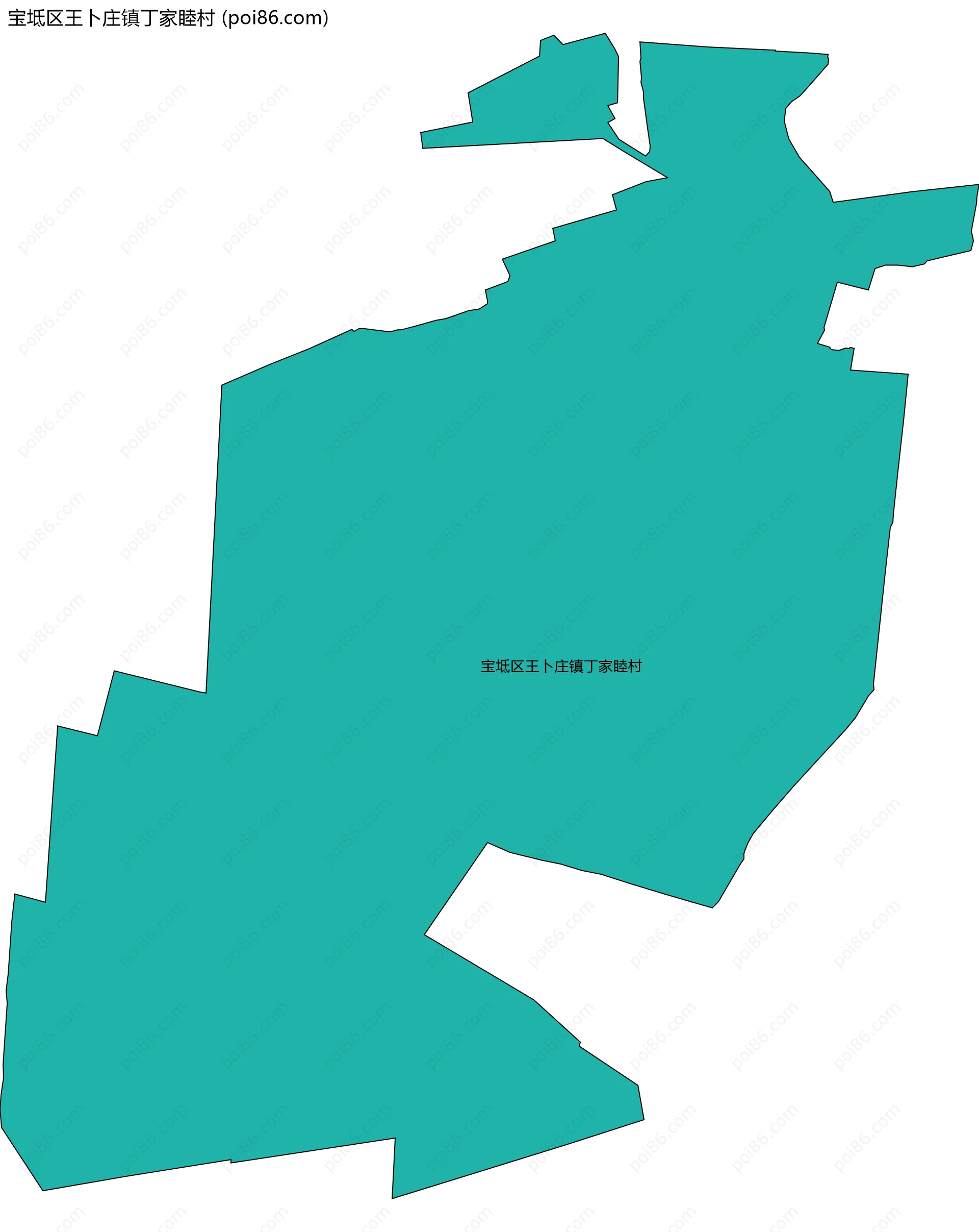 宝坻区王卜庄镇丁家睦村边界地图