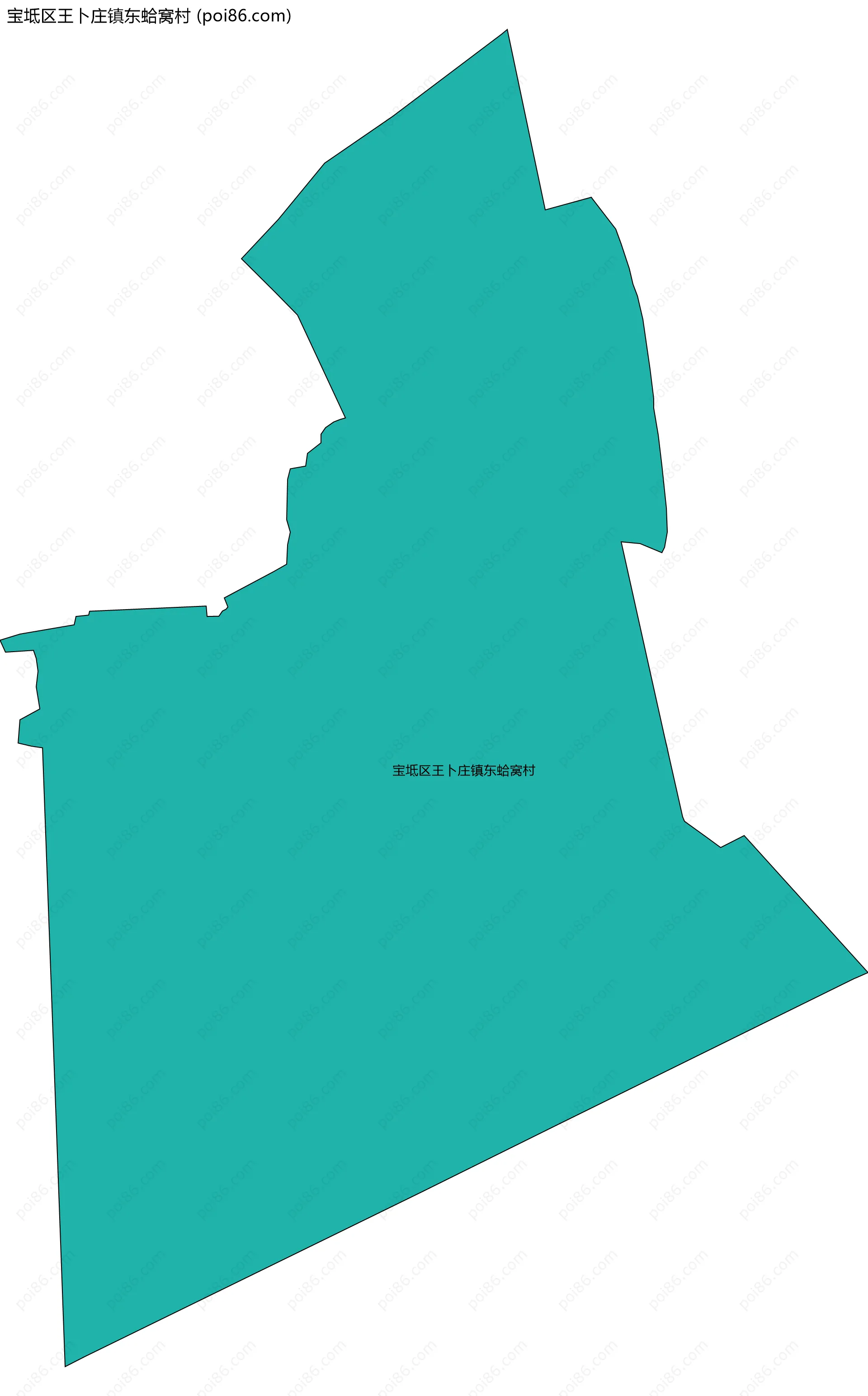 宝坻区王卜庄镇东蛤窝村边界地图
